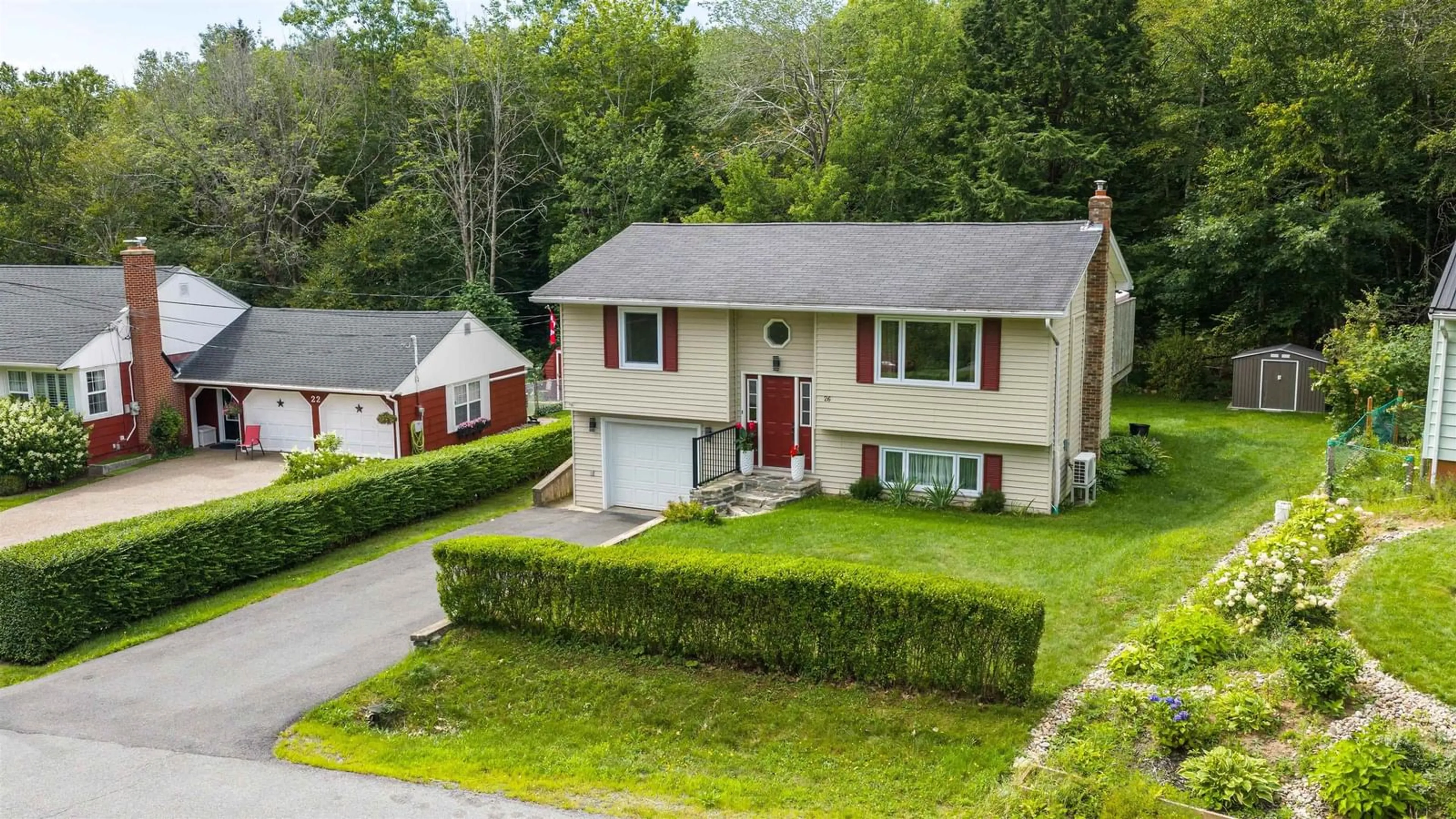 A pic from outside/outdoor area/front of a property/back of a property/a pic from drone, street for 26 Bridge St, Bedford Nova Scotia B4A 2C1