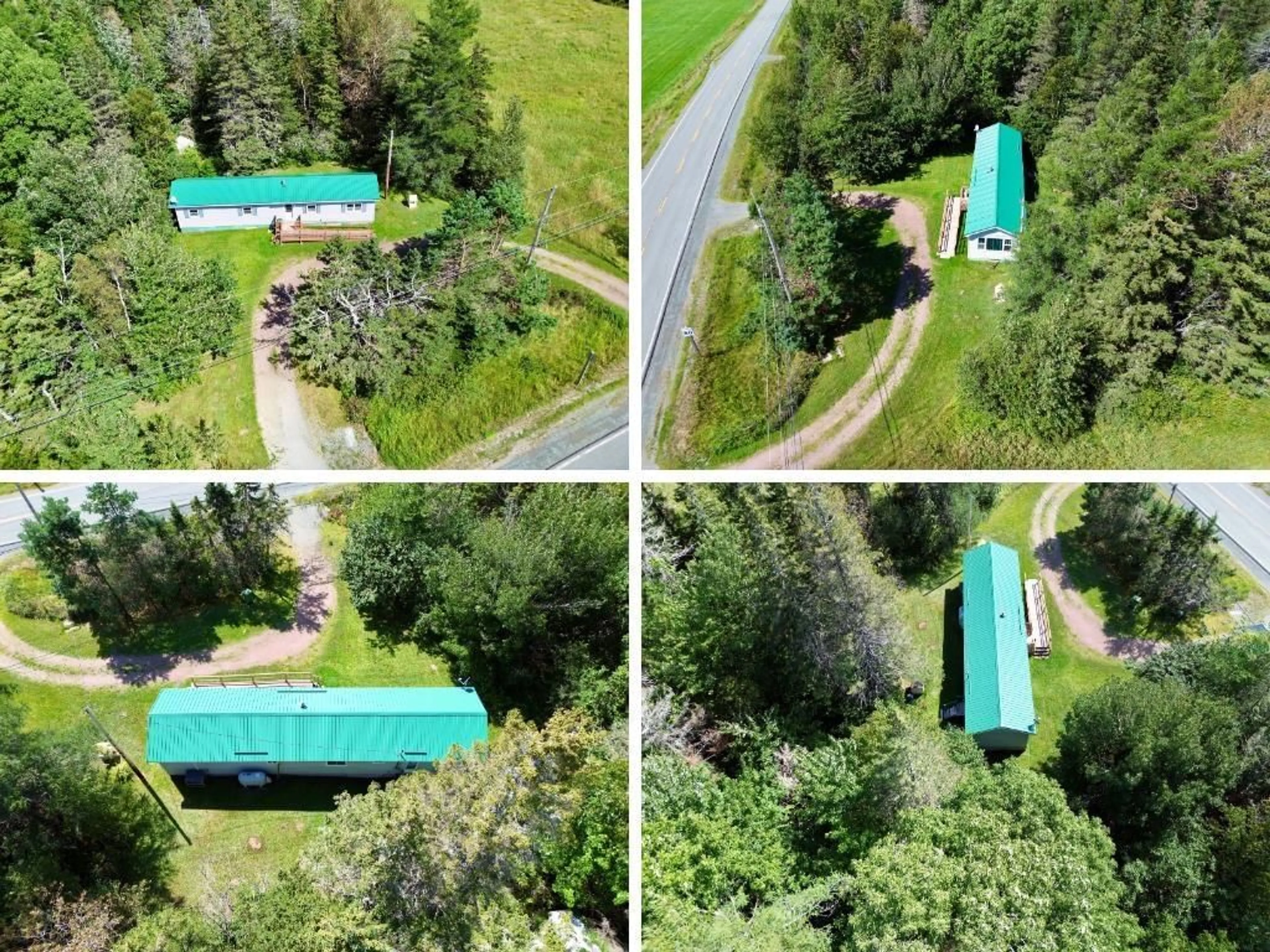 A pic from outside/outdoor area/front of a property/back of a property/a pic from drone, forest/trees view for 1357 Highway 204, Brookdale Nova Scotia B4H 3Y1