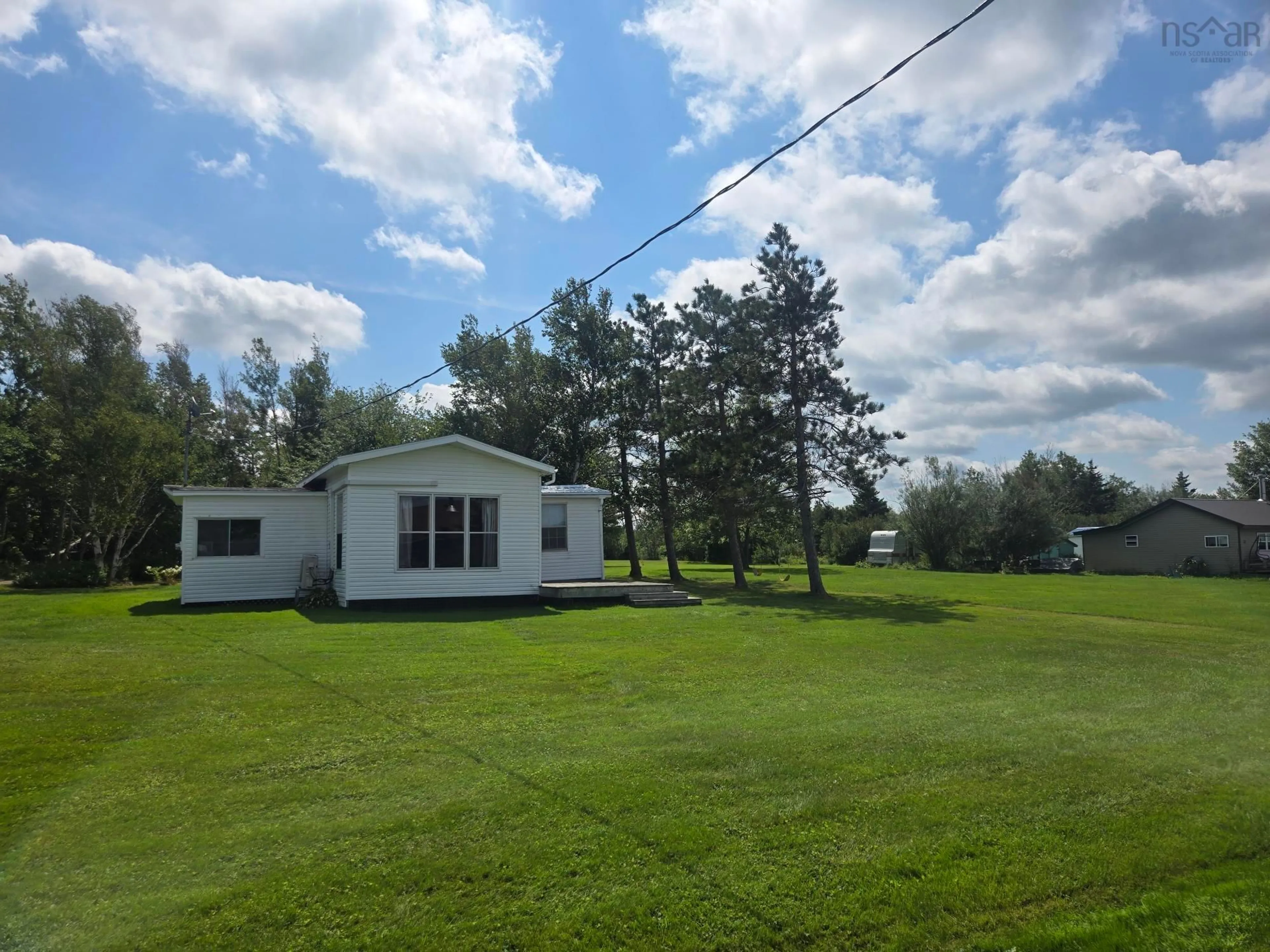 A pic from outside/outdoor area/front of a property/back of a property/a pic from drone, water/lake/river/ocean view for 25 Sunset Dr, Brule Nova Scotia B0K 1V0
