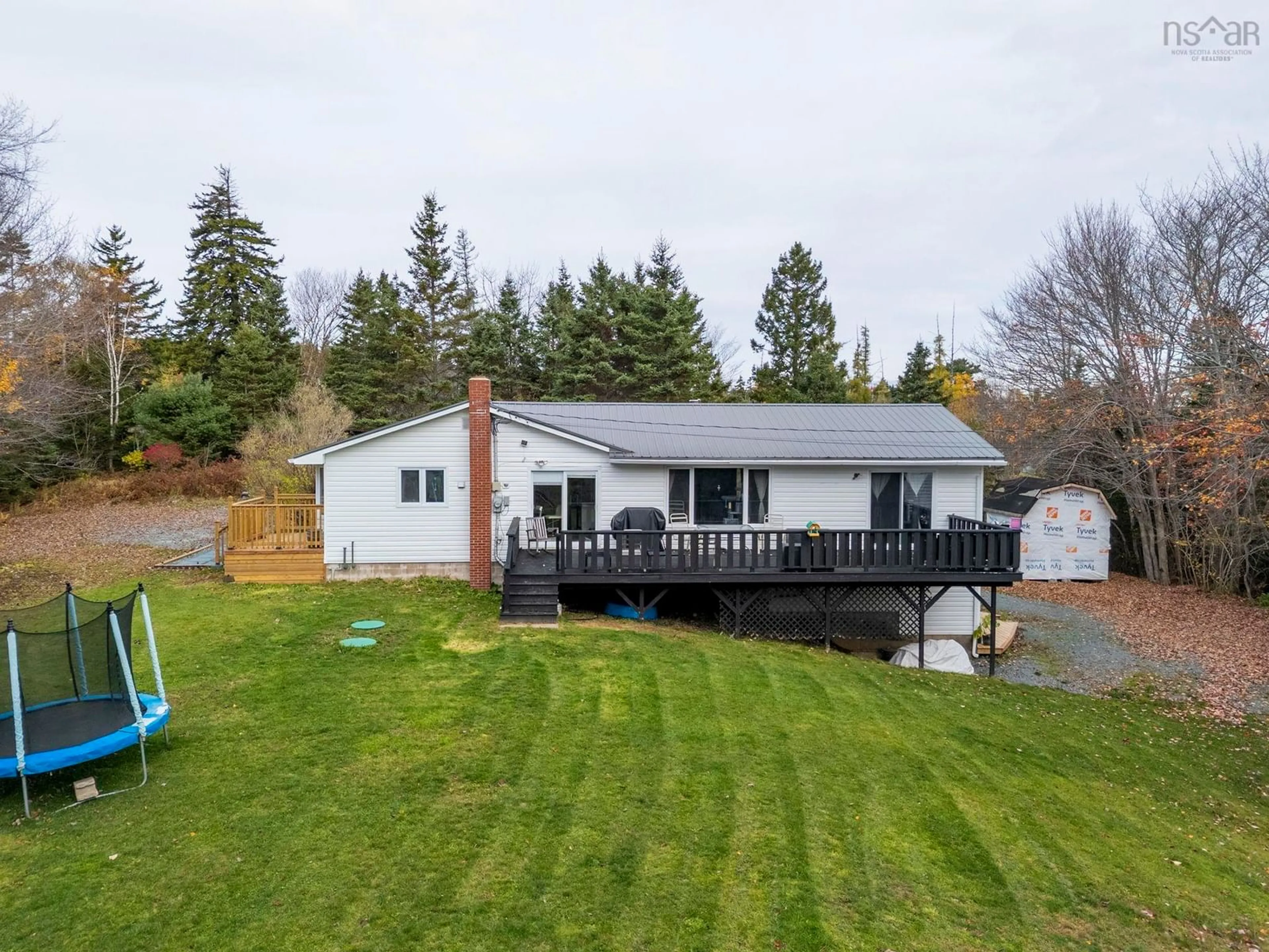 A pic from outside/outdoor area/front of a property/back of a property/a pic from drone, water/lake/river/ocean view for 342 Myra Rd, Porters Lake Nova Scotia B3E 1G2