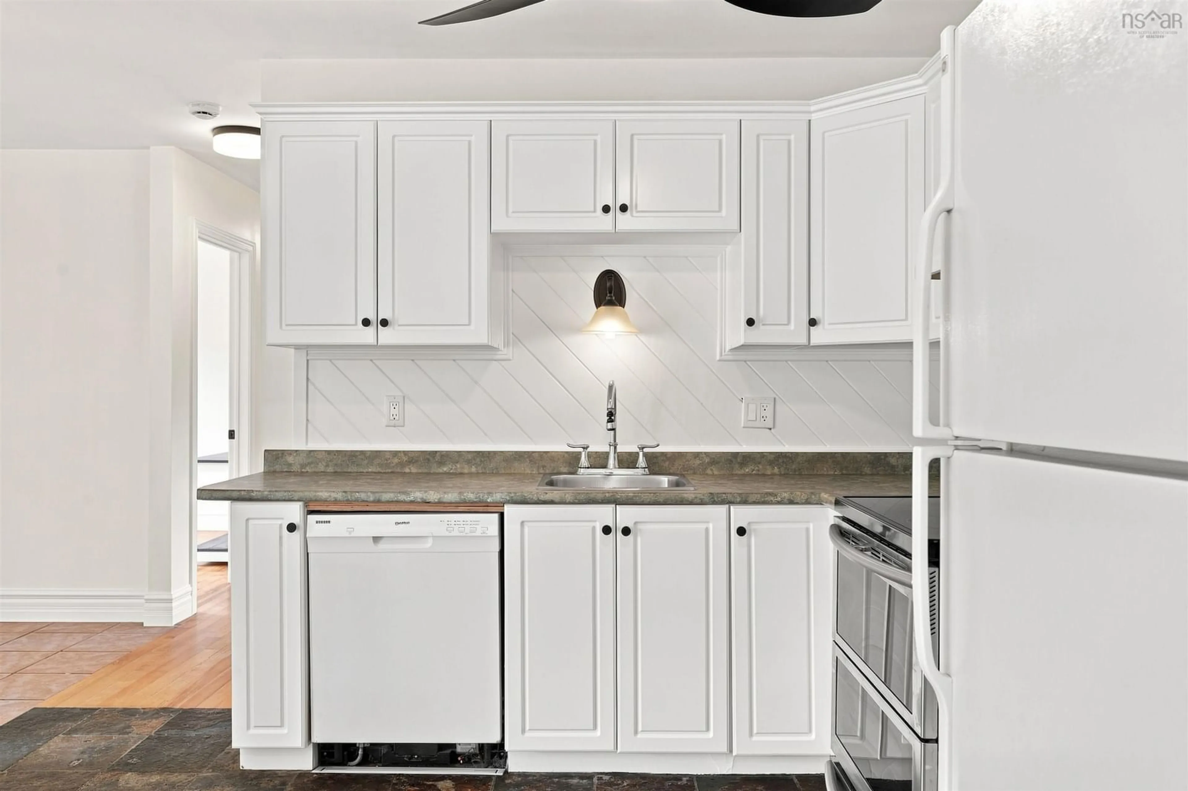 Open concept kitchen, ceramic/tile floor for 2386 Greenfield Rd, Forest Hill Nova Scotia B4P 2R1