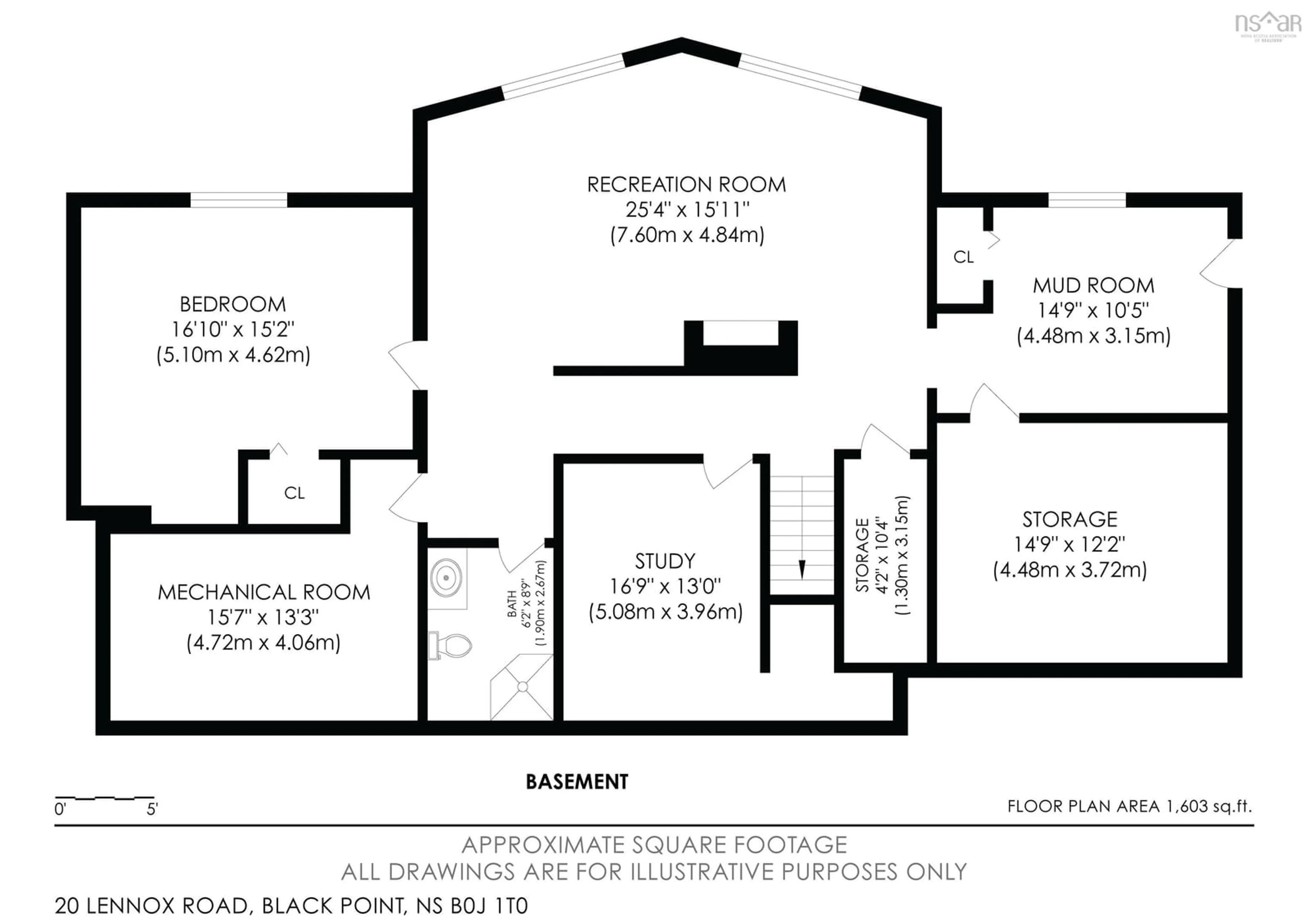 Floor plan for 20 Lennox Rd, Black Point Nova Scotia B0J 1T0