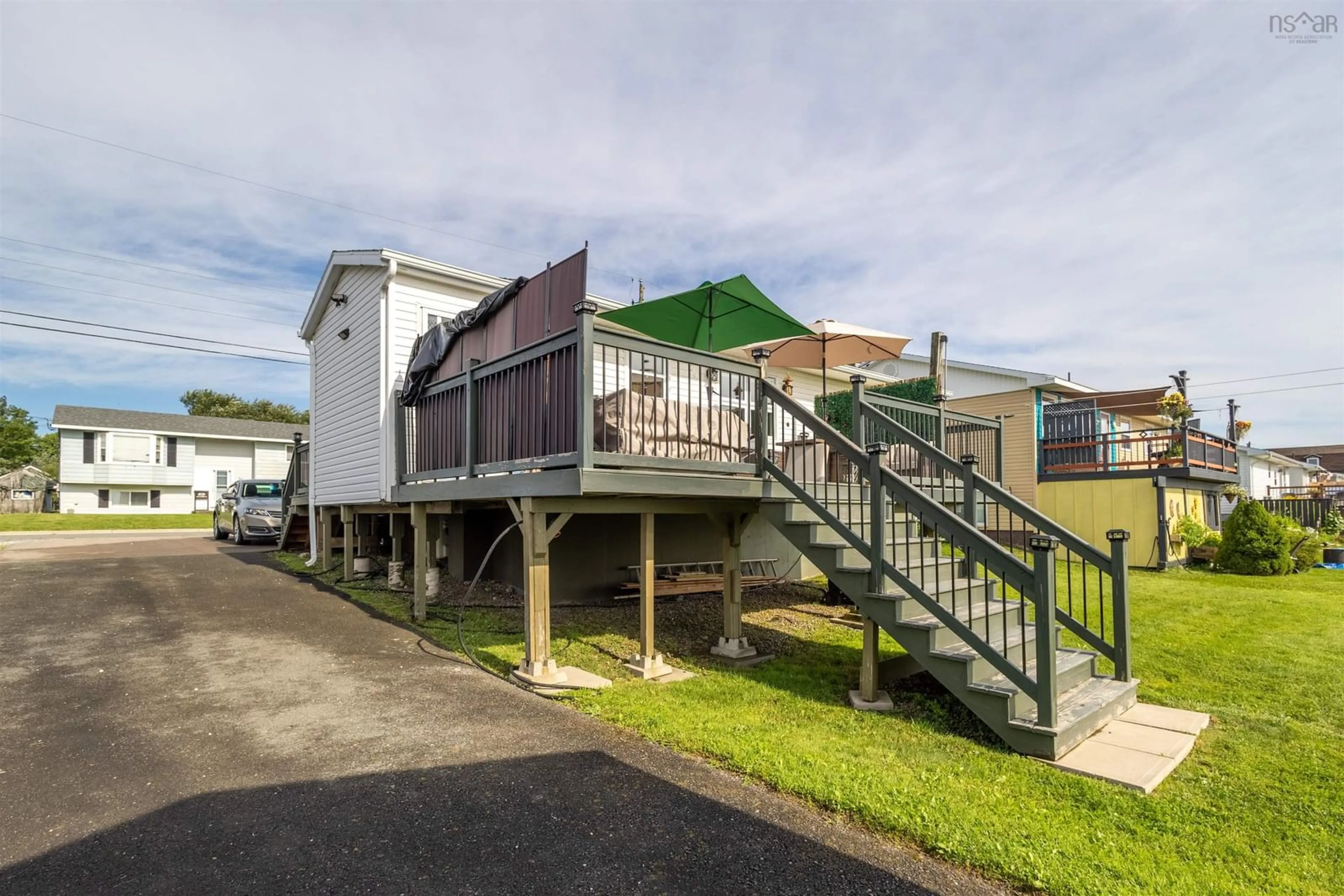 A pic from outside/outdoor area/front of a property/back of a property/a pic from drone, street for 31 Amber Dr, Sydney Mines Nova Scotia B1V 1C6