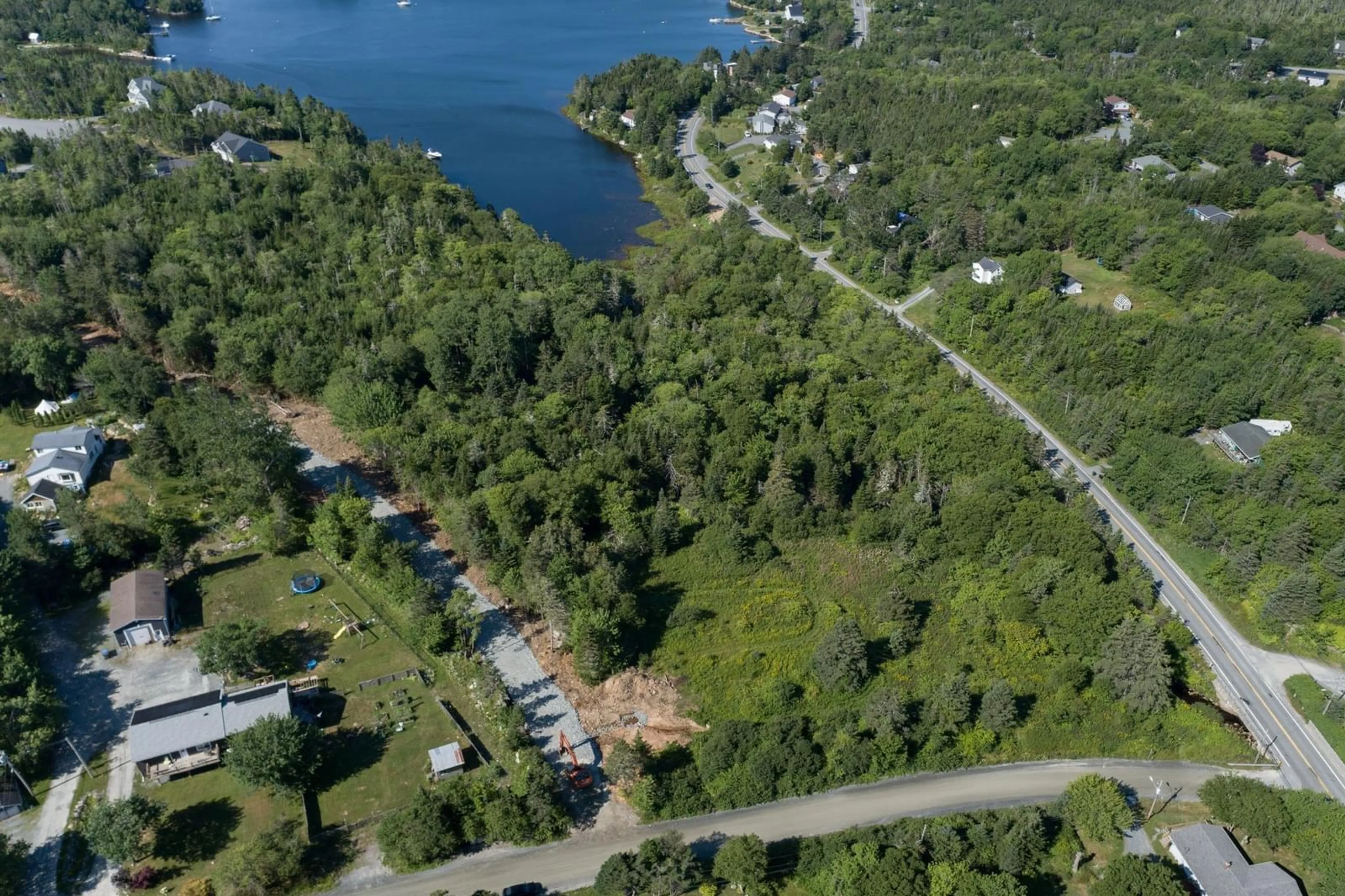 A pic from outside/outdoor area/front of a property/back of a property/a pic from drone, water/lake/river/ocean view for 9 Powers Rd #Lot, Whites Lake Nova Scotia B3T 1W4