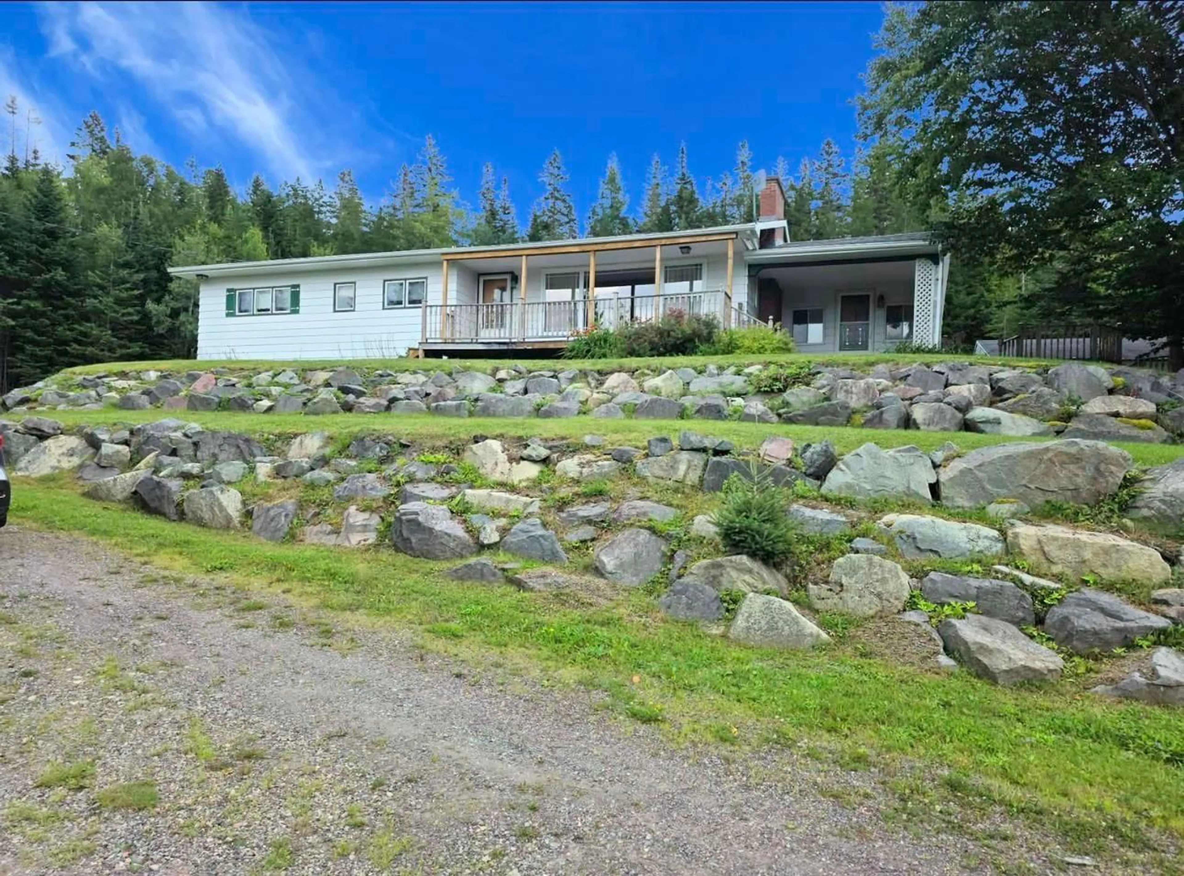 A pic from outside/outdoor area/front of a property/back of a property/a pic from drone, unknown for 206 Trout Brook Rd, Marion Bridge Nova Scotia B1K 2G3