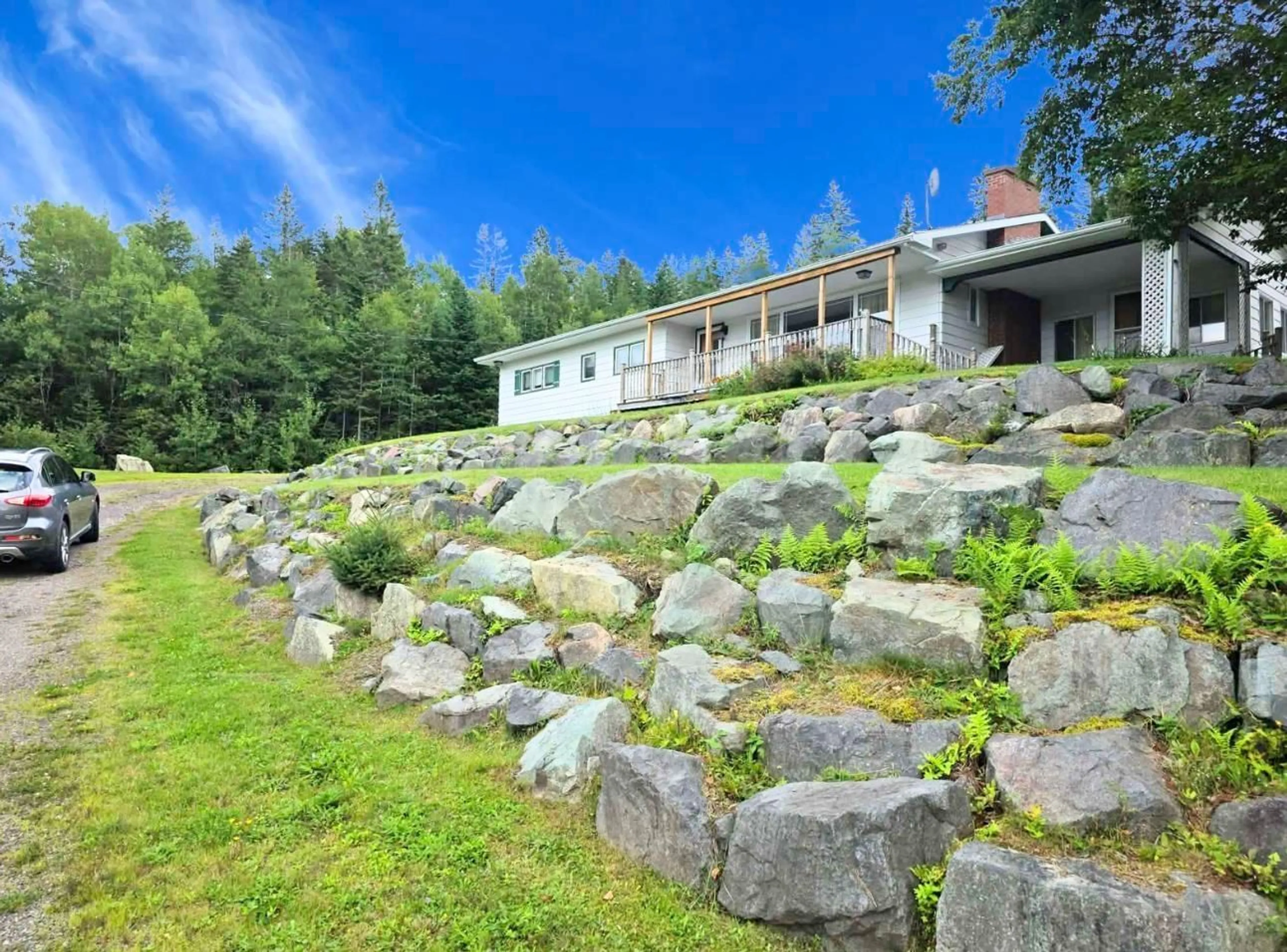 A pic from outside/outdoor area/front of a property/back of a property/a pic from drone, unknown for 206 Trout Brook Rd, Marion Bridge Nova Scotia B1K 2G3