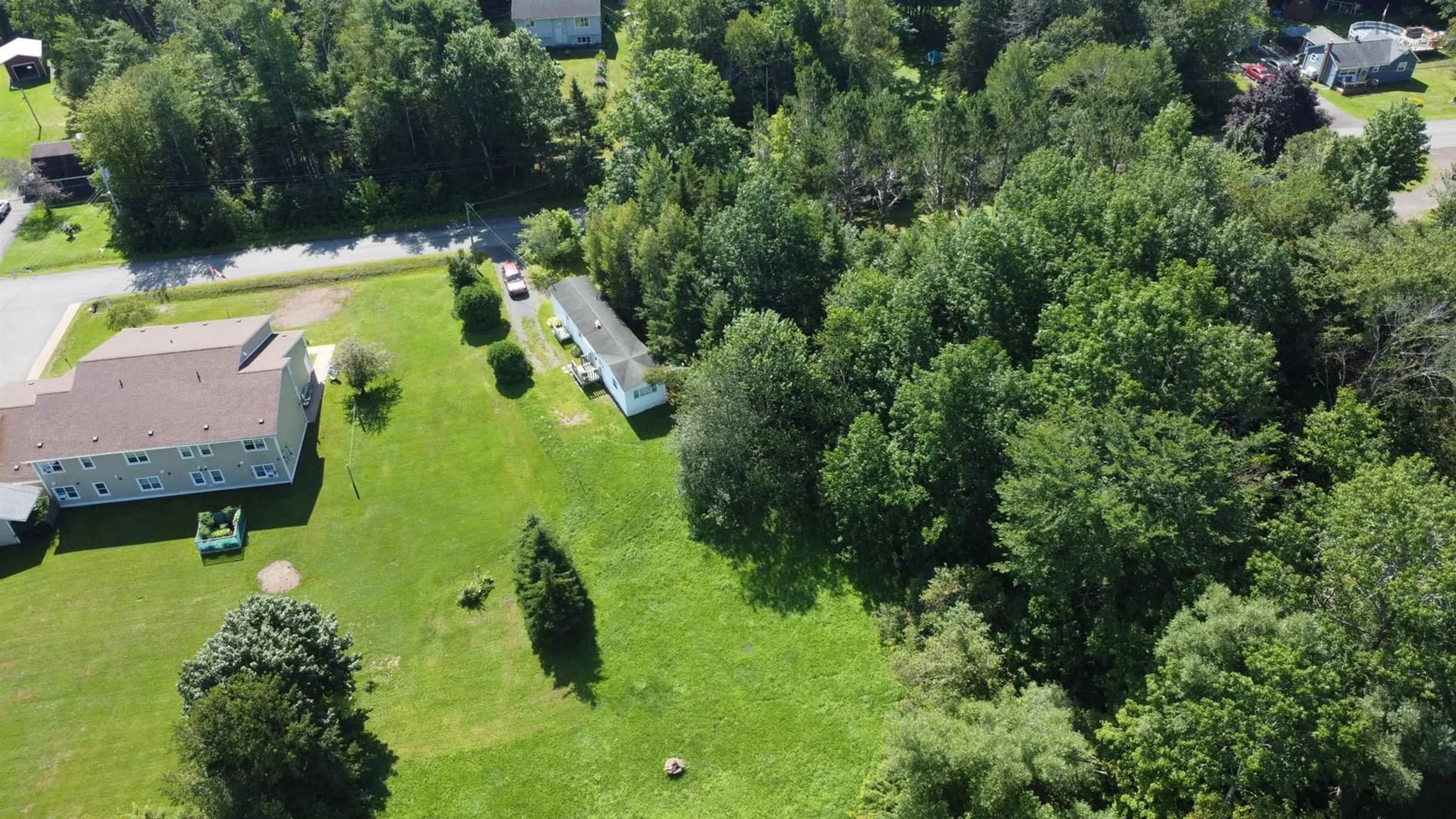 A pic from outside/outdoor area/front of a property/back of a property/a pic from drone, forest/trees view for 805 Marshdale Rd, Hopewell Nova Scotia B0K 1C0