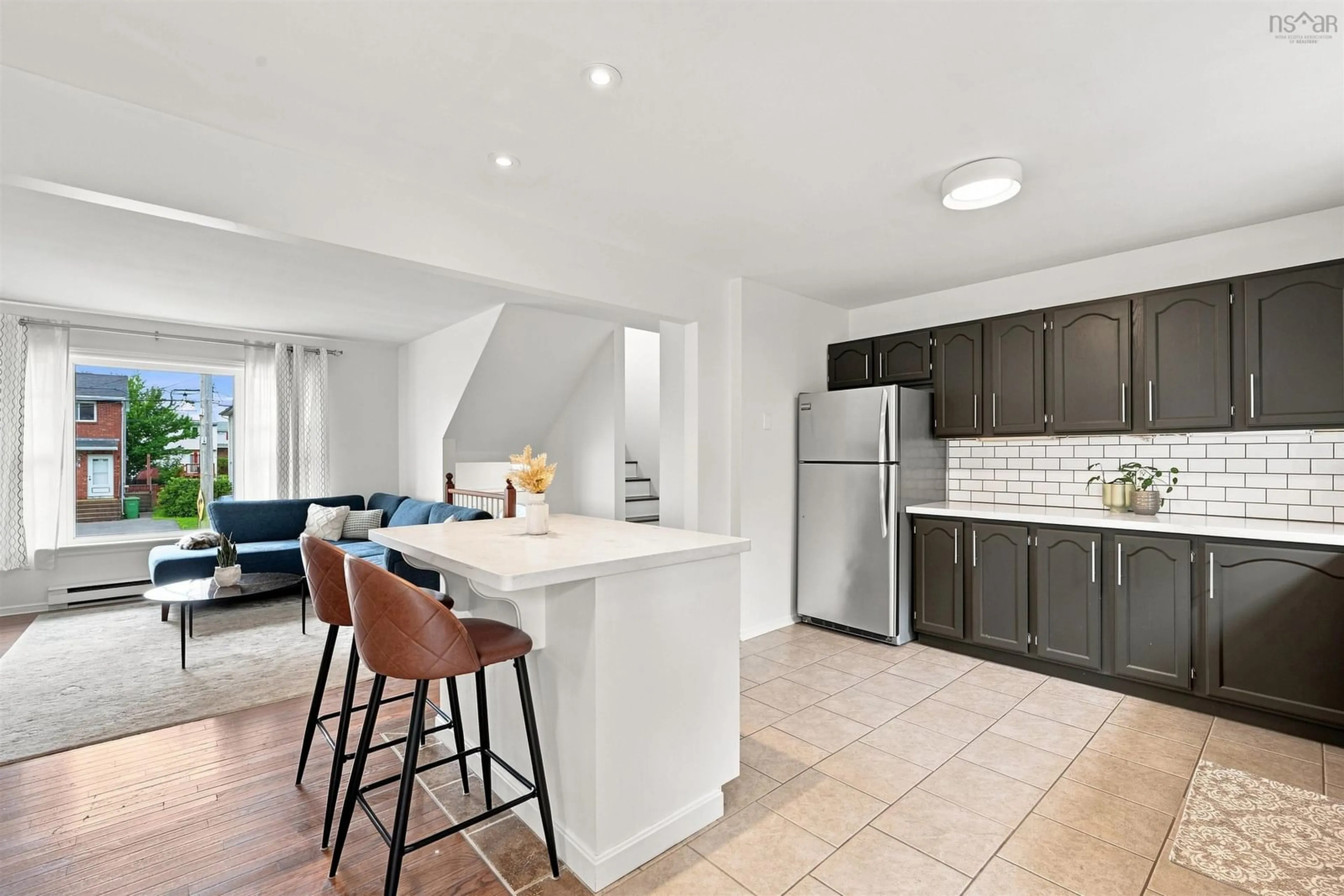 Open concept kitchen, ceramic/tile floor for 16 Colonna Place, Dartmouth Nova Scotia B2X 3J3