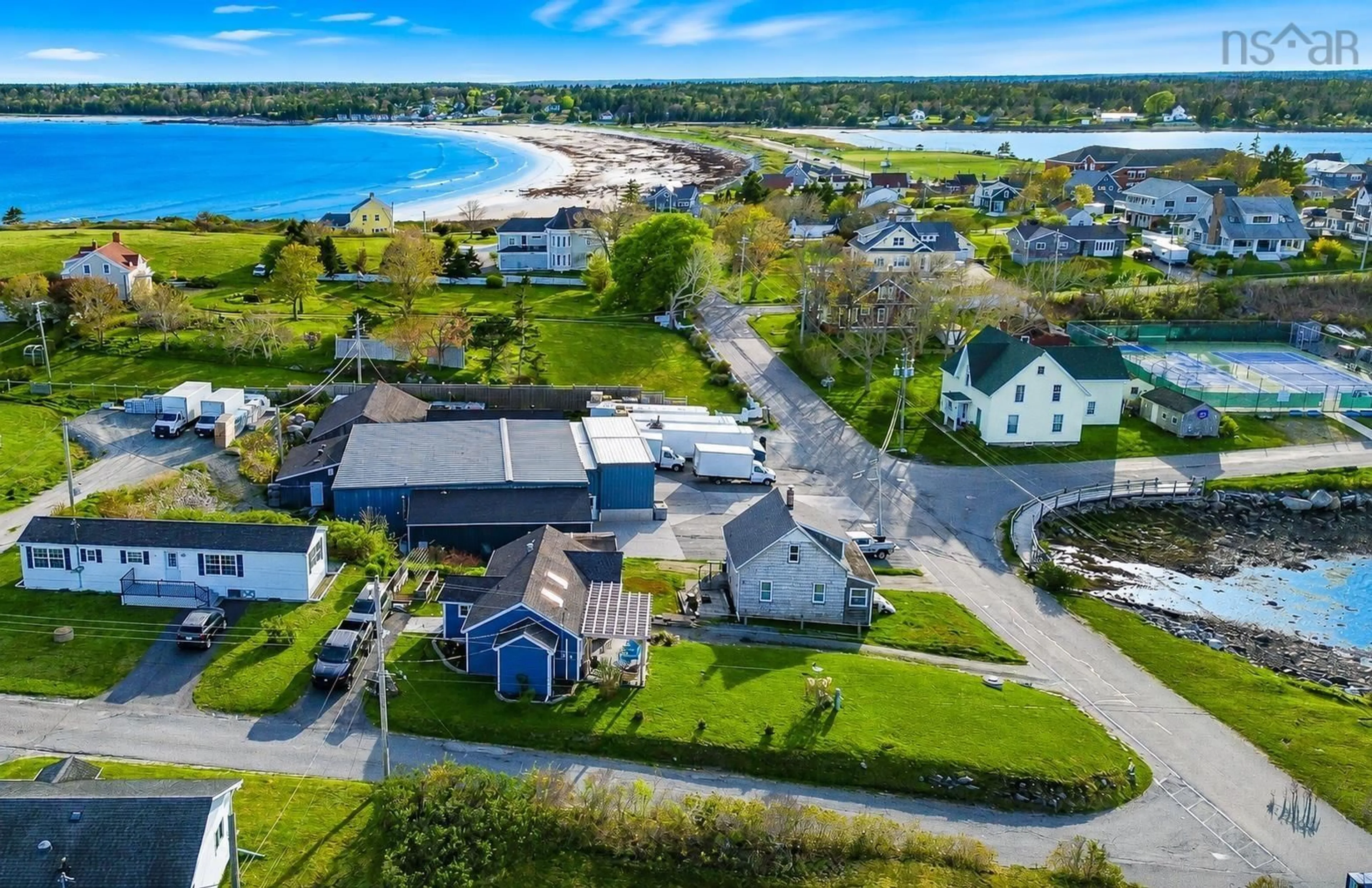 A pic from outside/outdoor area/front of a property/back of a property/a pic from drone, water/lake/river/ocean view for 83 South St, Lockeport Nova Scotia B0T 1L0