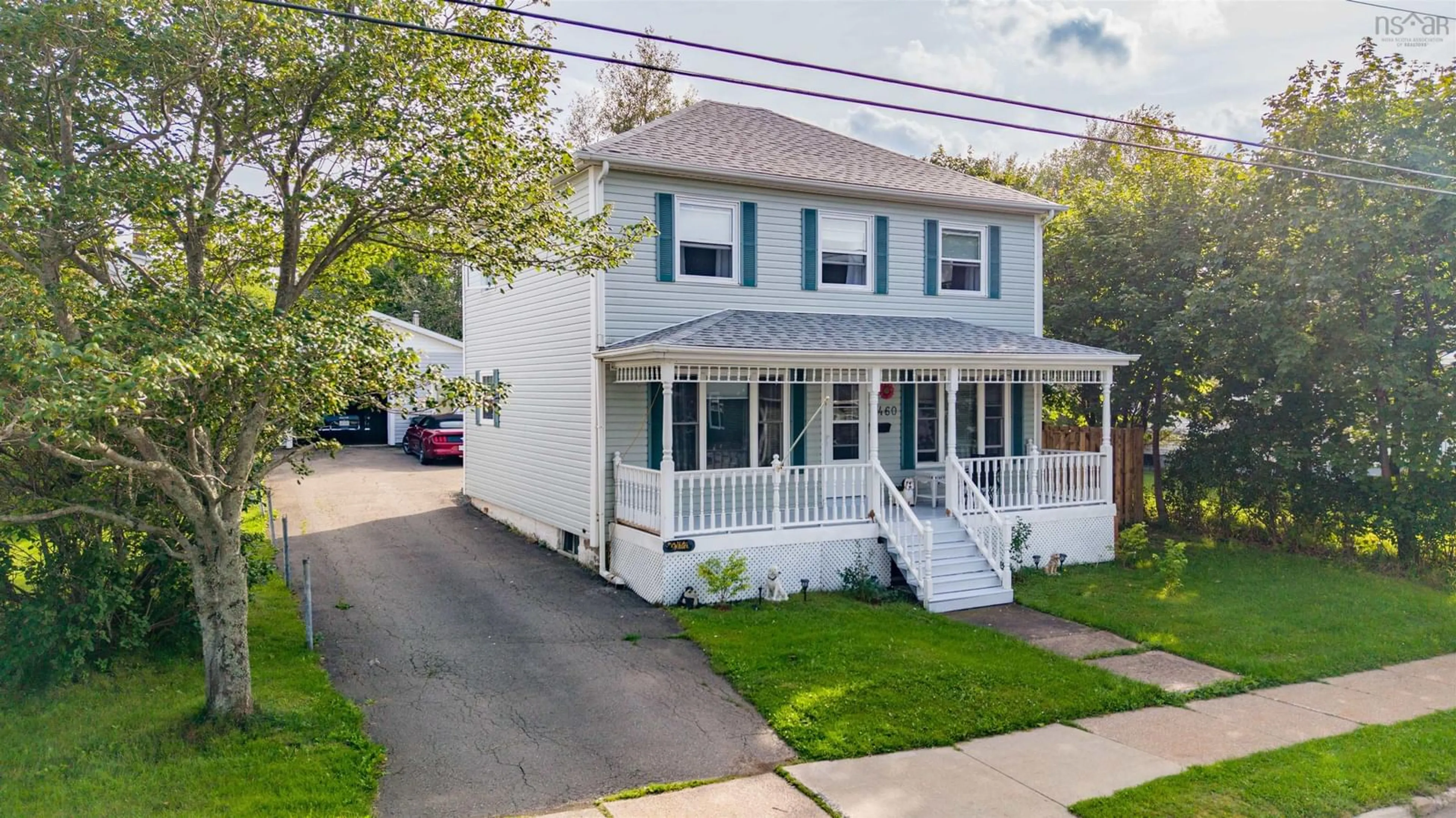 A pic from outside/outdoor area/front of a property/back of a property/a pic from drone, street for 3460 Ellsworth Ave, New Waterford Nova Scotia B1H 2G3