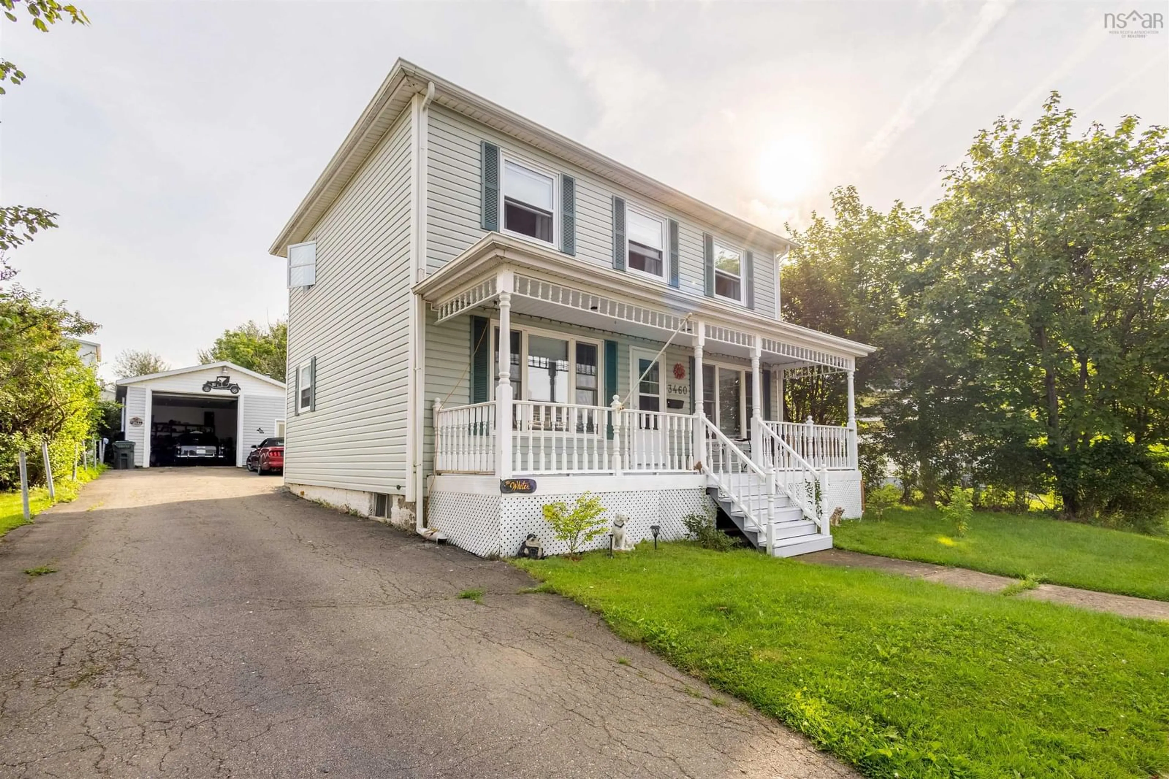 Home with vinyl exterior material, street for 3460 Ellsworth Ave, New Waterford Nova Scotia B1H 2G3