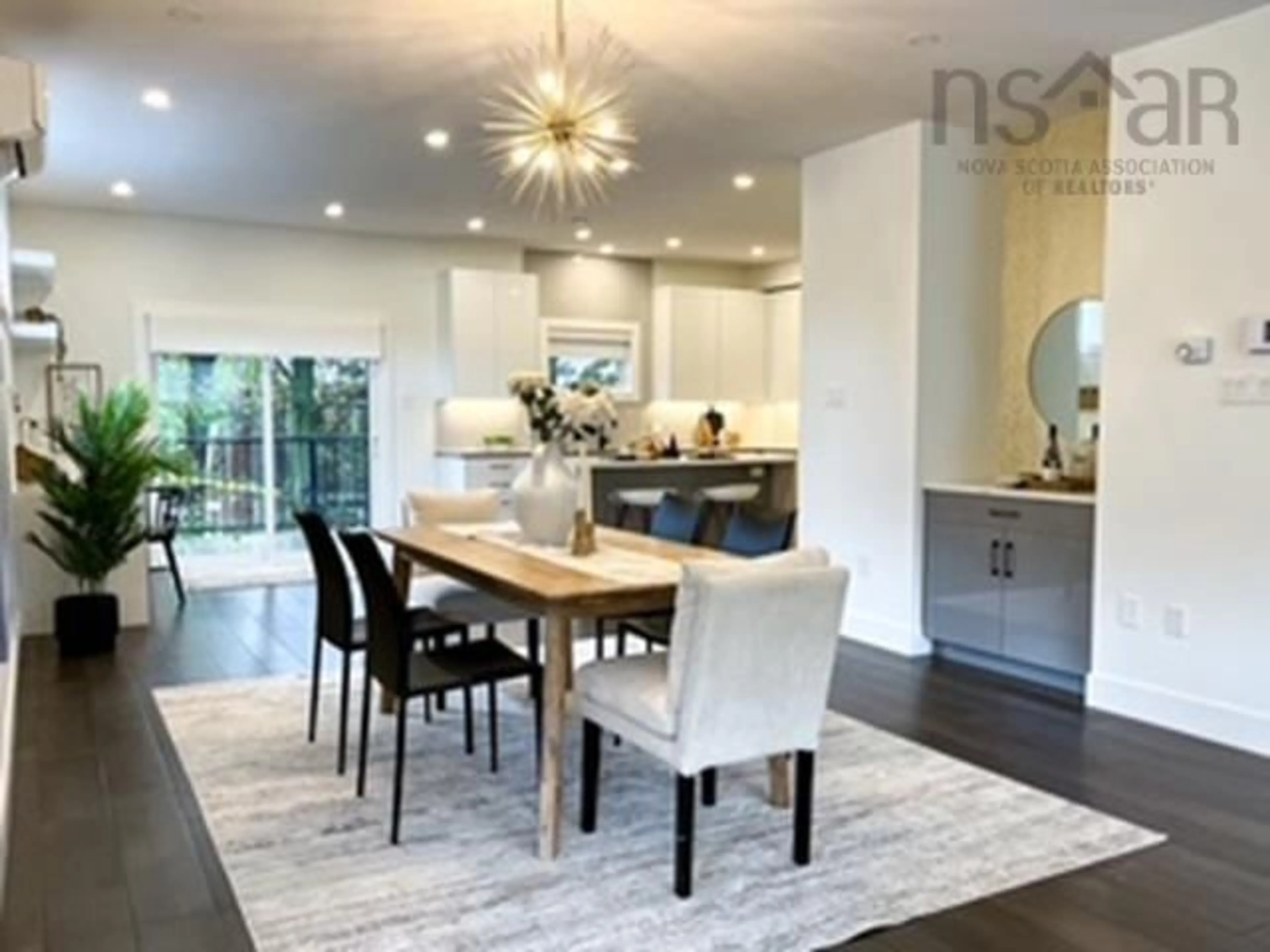 Open concept kitchen, wood/laminate floor for 12 Craigmore Dr, Halifax Nova Scotia B3N 1M2