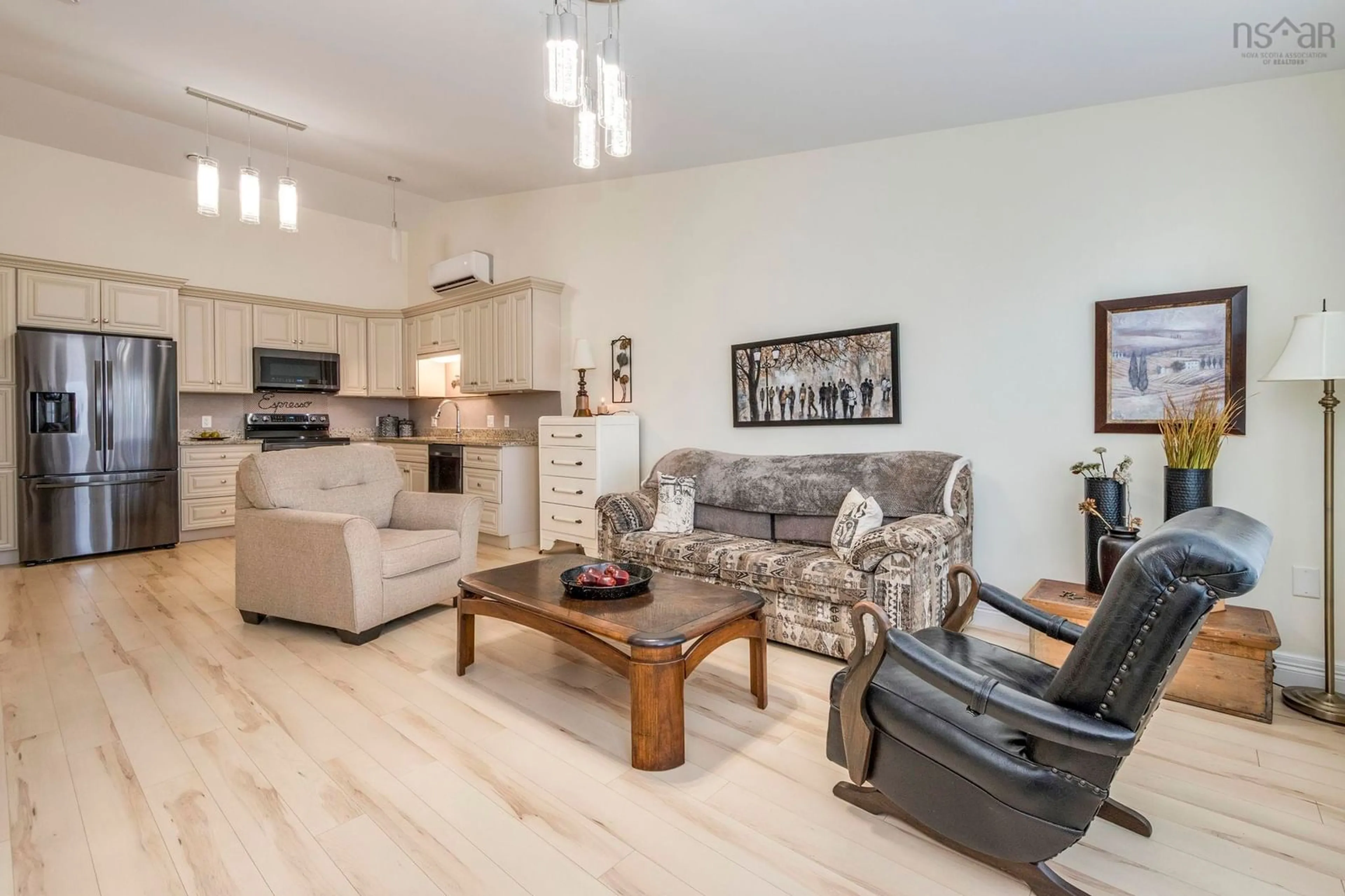 Living room with furniture, wood/laminate floor for 81 Covington Pl, Bible Hill Nova Scotia B2N 0J9