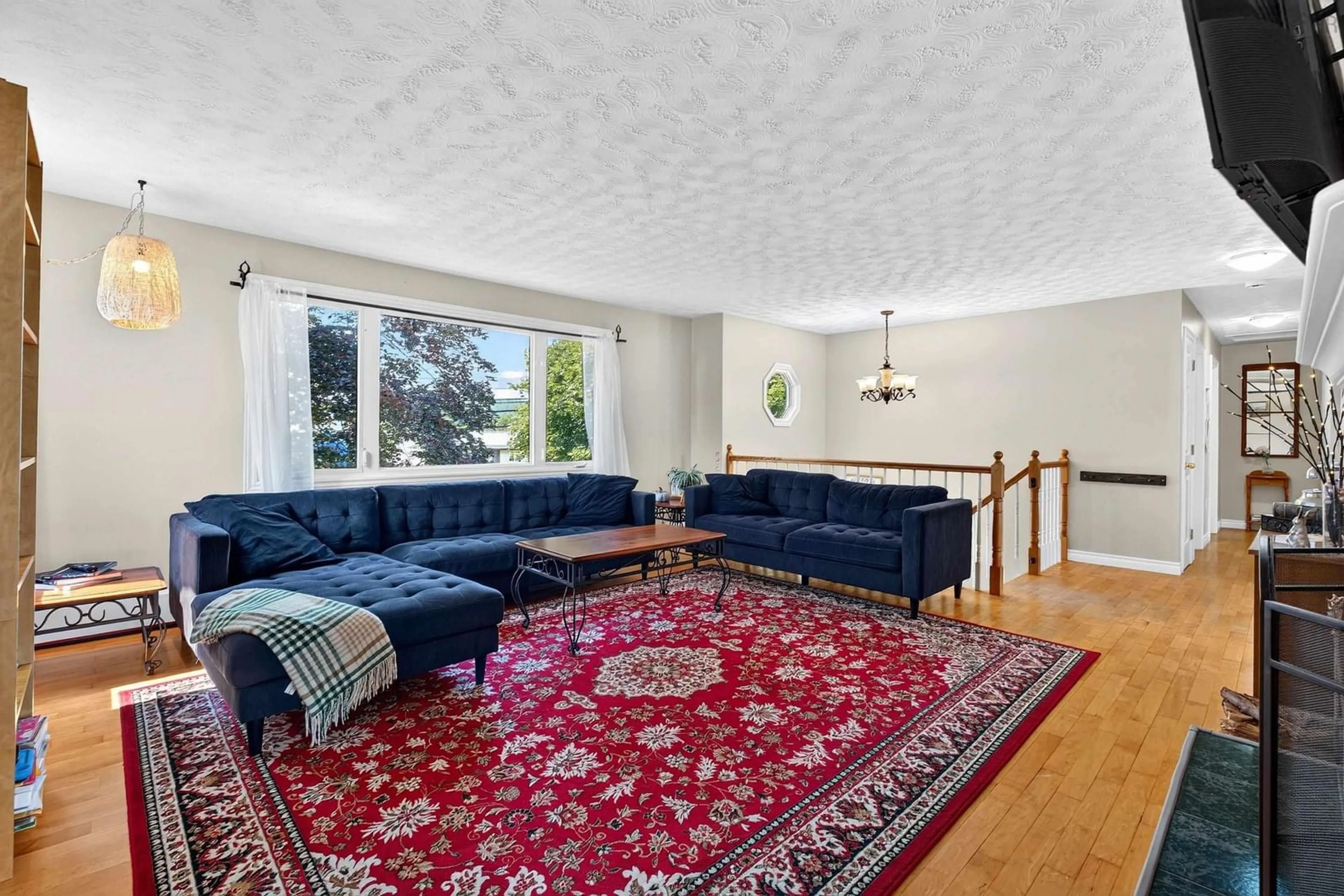Living room with furniture, carpet floor for 63 Oakmount Dr, Bedford Nova Scotia B4A 2W1
