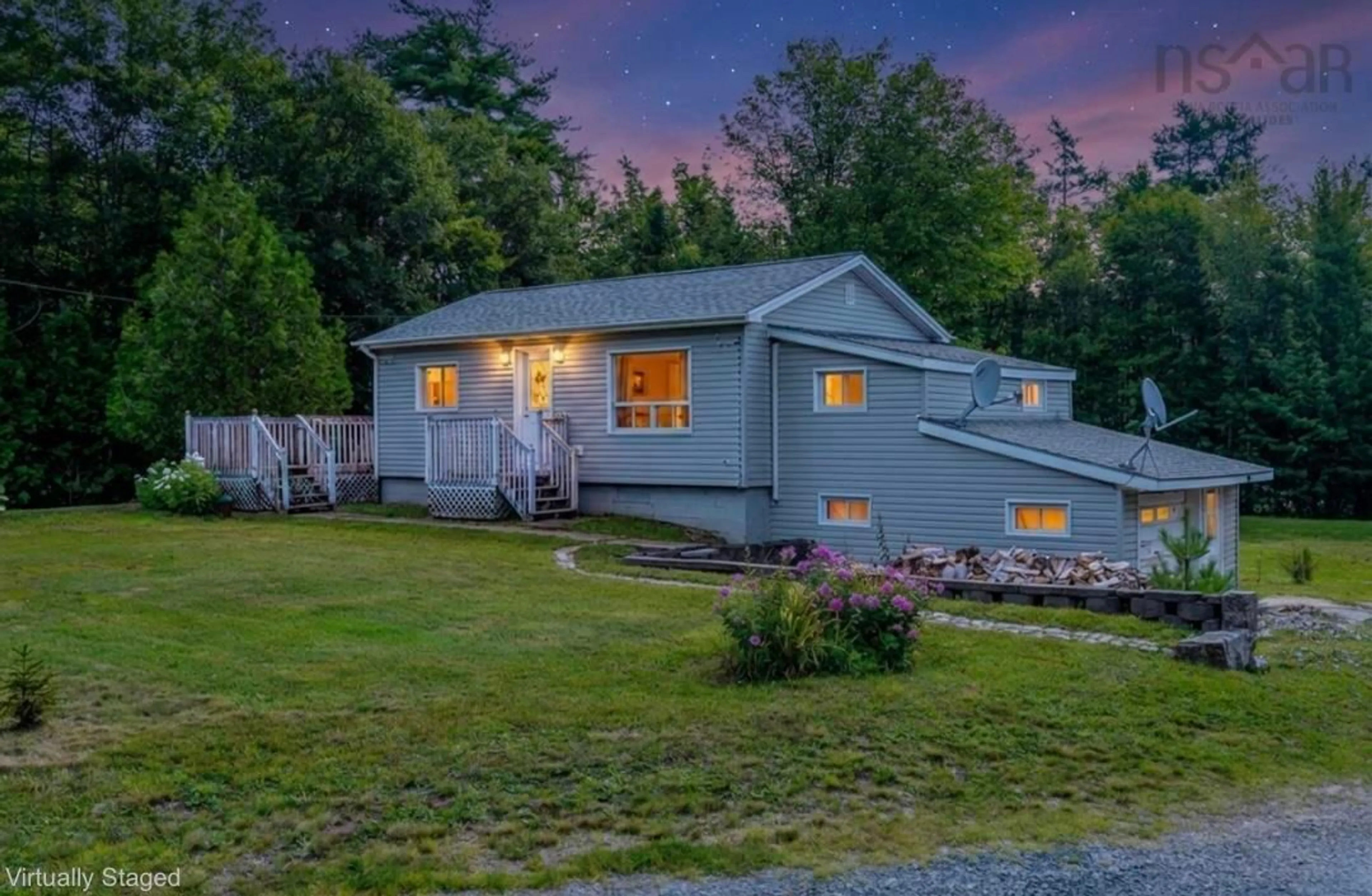 Home with vinyl exterior material, street for 208 Hwy, North Brookfield Nova Scotia B0T 1X0