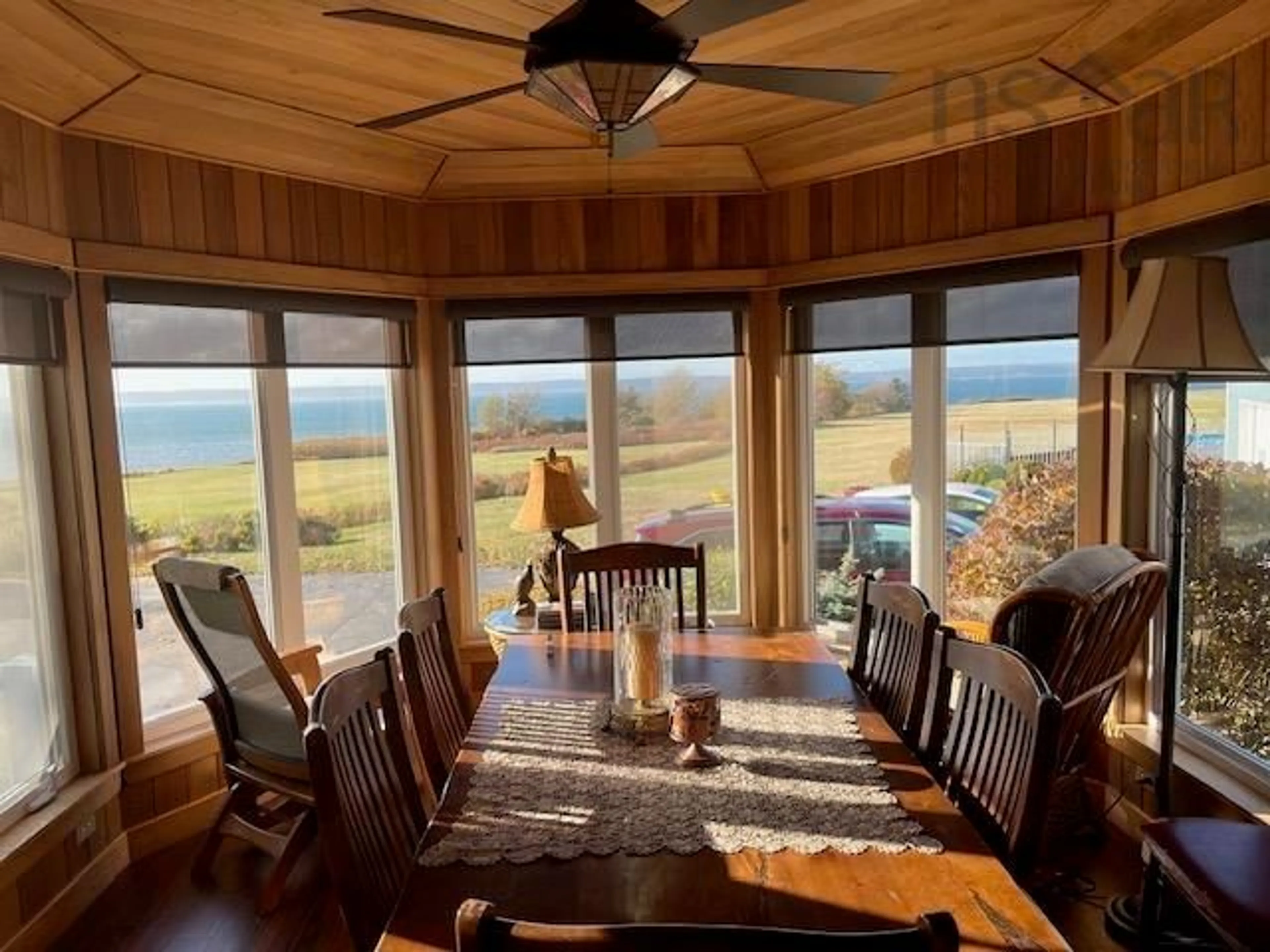 Dining room, wood/laminate floor for 3315 1 Hwy, Belliveaus Cove Nova Scotia B0W 1J0
