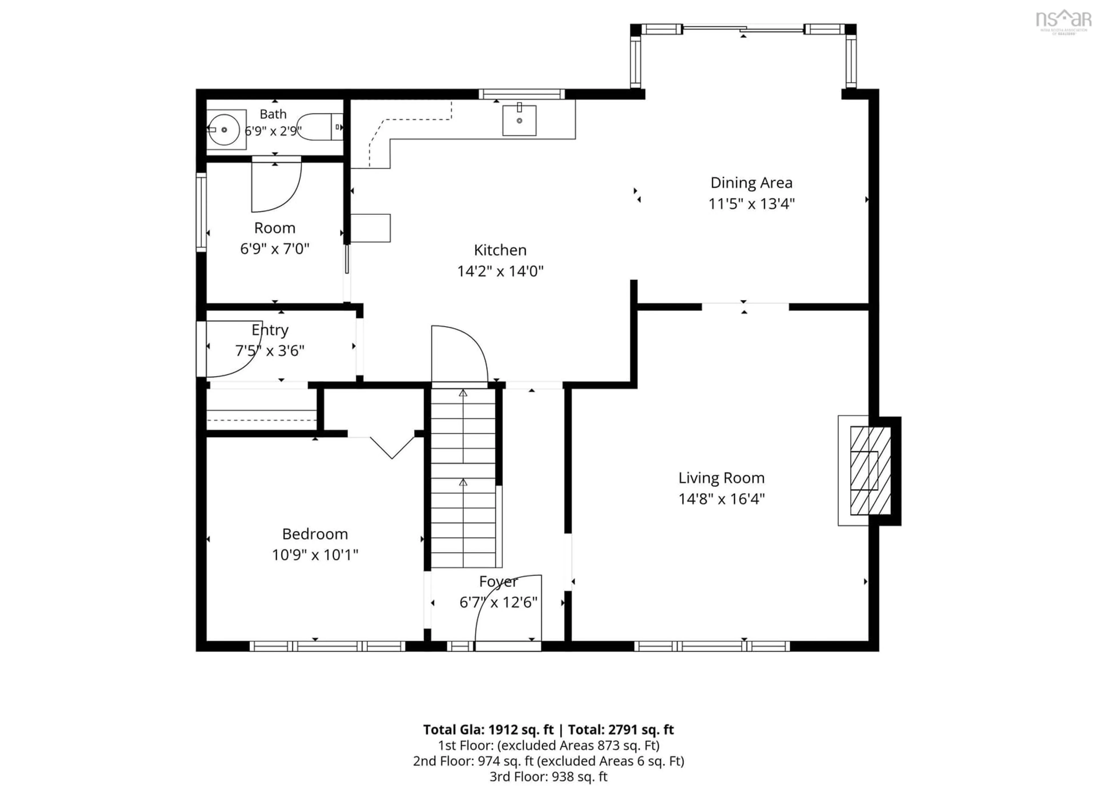 Floor plan for 21 Brown St, Sydney Mines Nova Scotia B1V 1E9