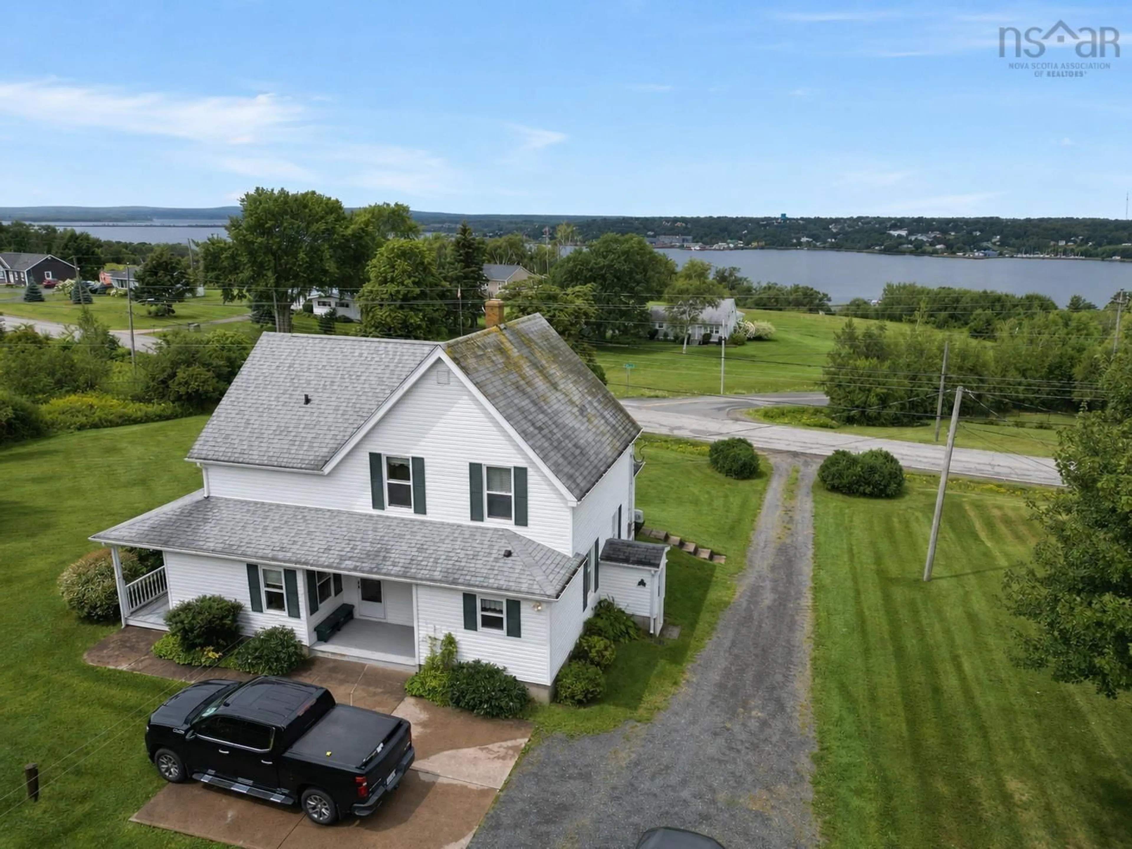 A pic from outside/outdoor area/front of a property/back of a property/a pic from drone, water/lake/river/ocean view for 5982 Pictou Landing Rd, Pictou Landing Nova Scotia B0K 1X0