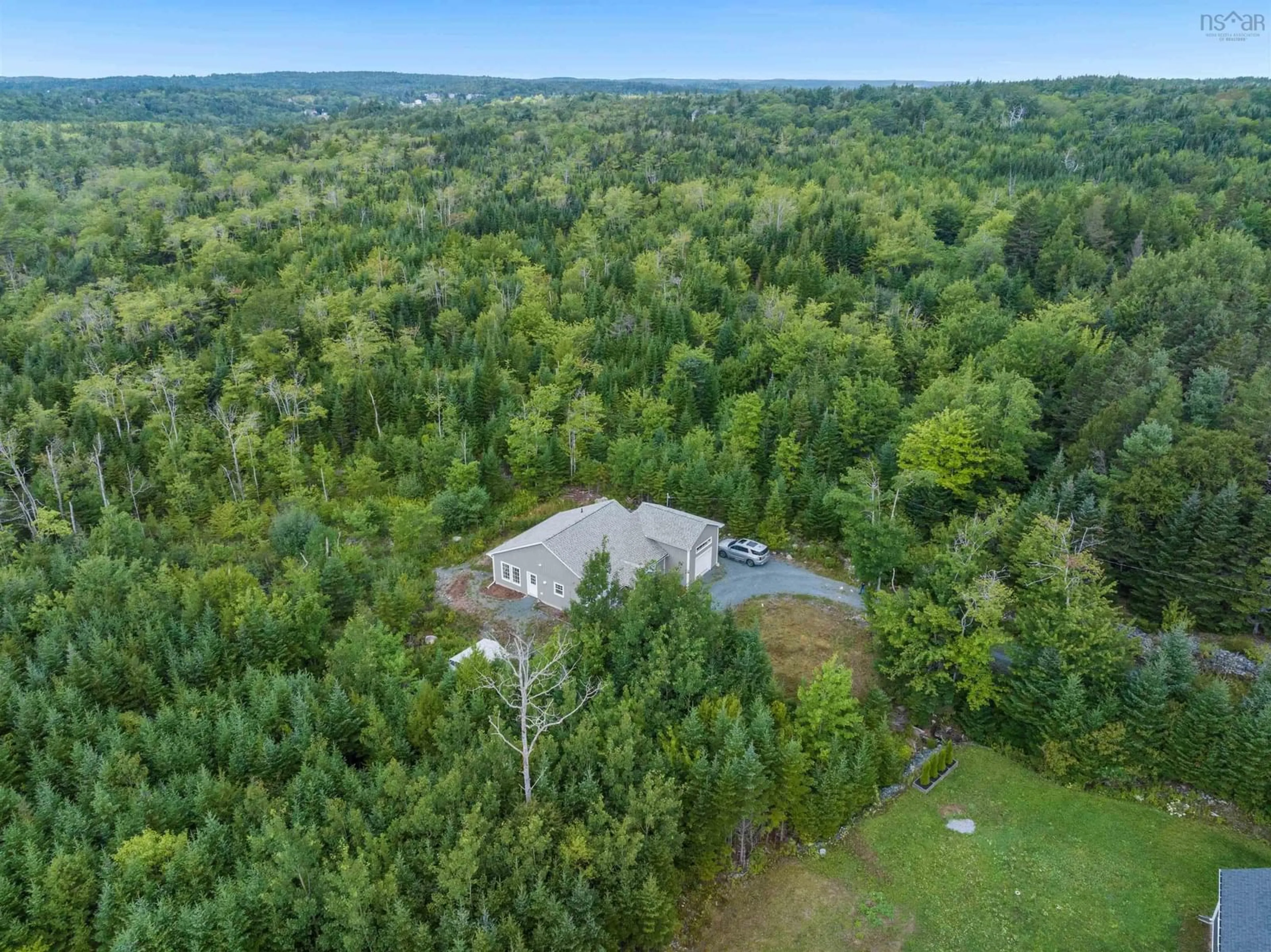 A pic from outside/outdoor area/front of a property/back of a property/a pic from drone, forest/trees view for 111 Mineville Rd, East Preston Nova Scotia B2Z 1K4
