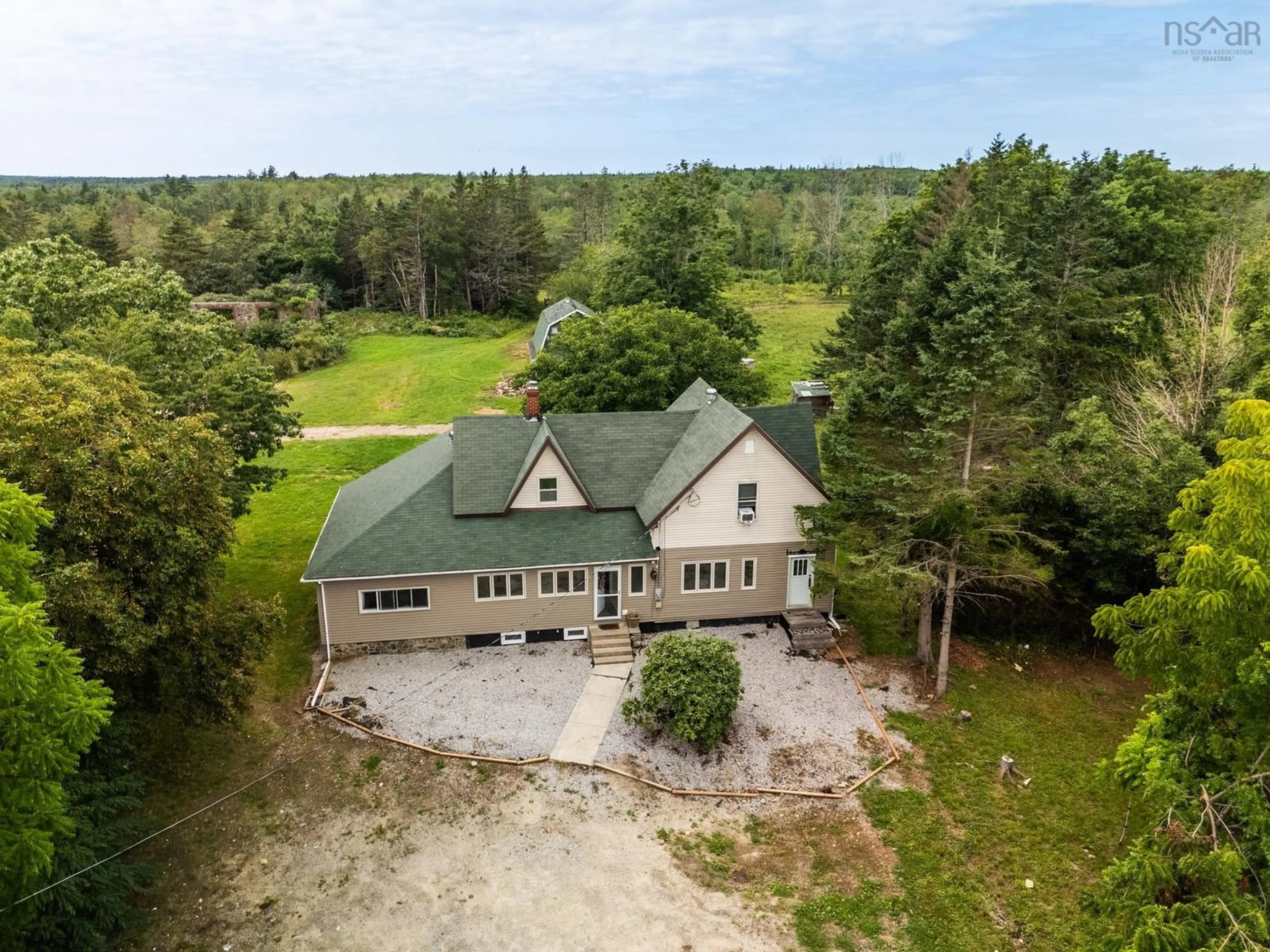 A pic from outside/outdoor area/front of a property/back of a property/a pic from drone, unknown for 4845 Highway 340, Carleton Nova Scotia B5A 5P9