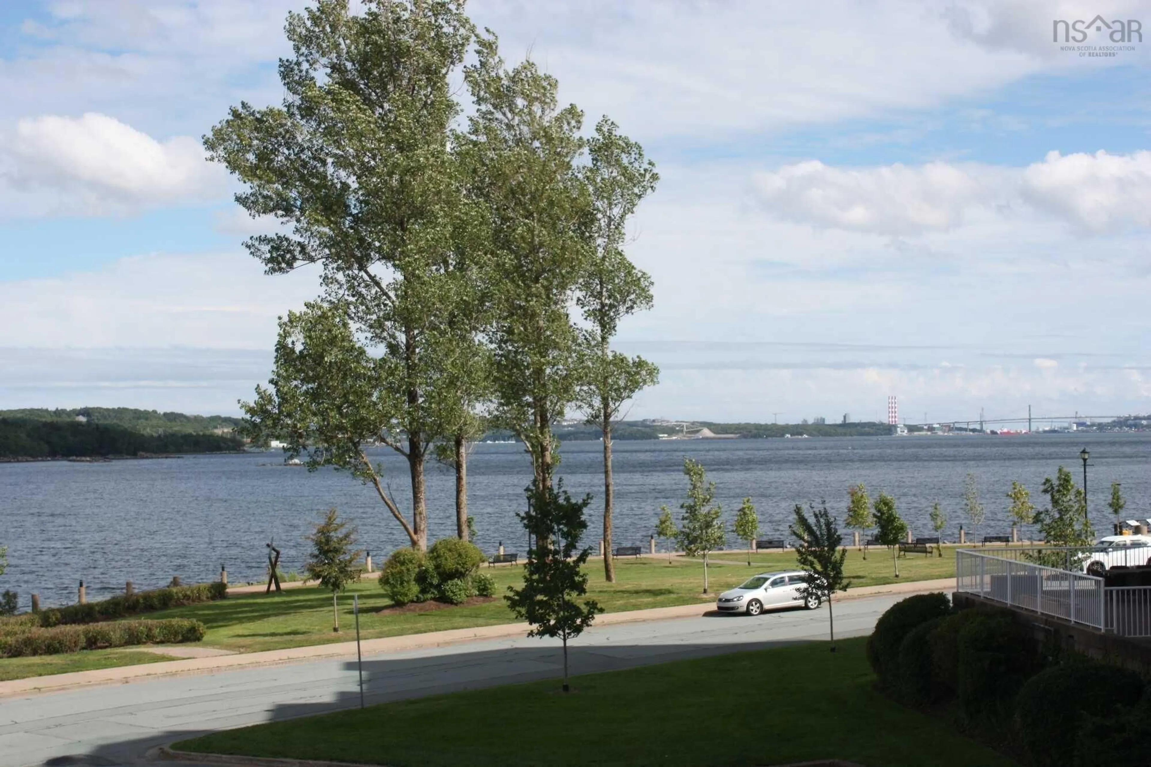 Patio, water/lake/river/ocean view for 89 Waterfront Dr #205, Bedford Nova Scotia B4A 4K4