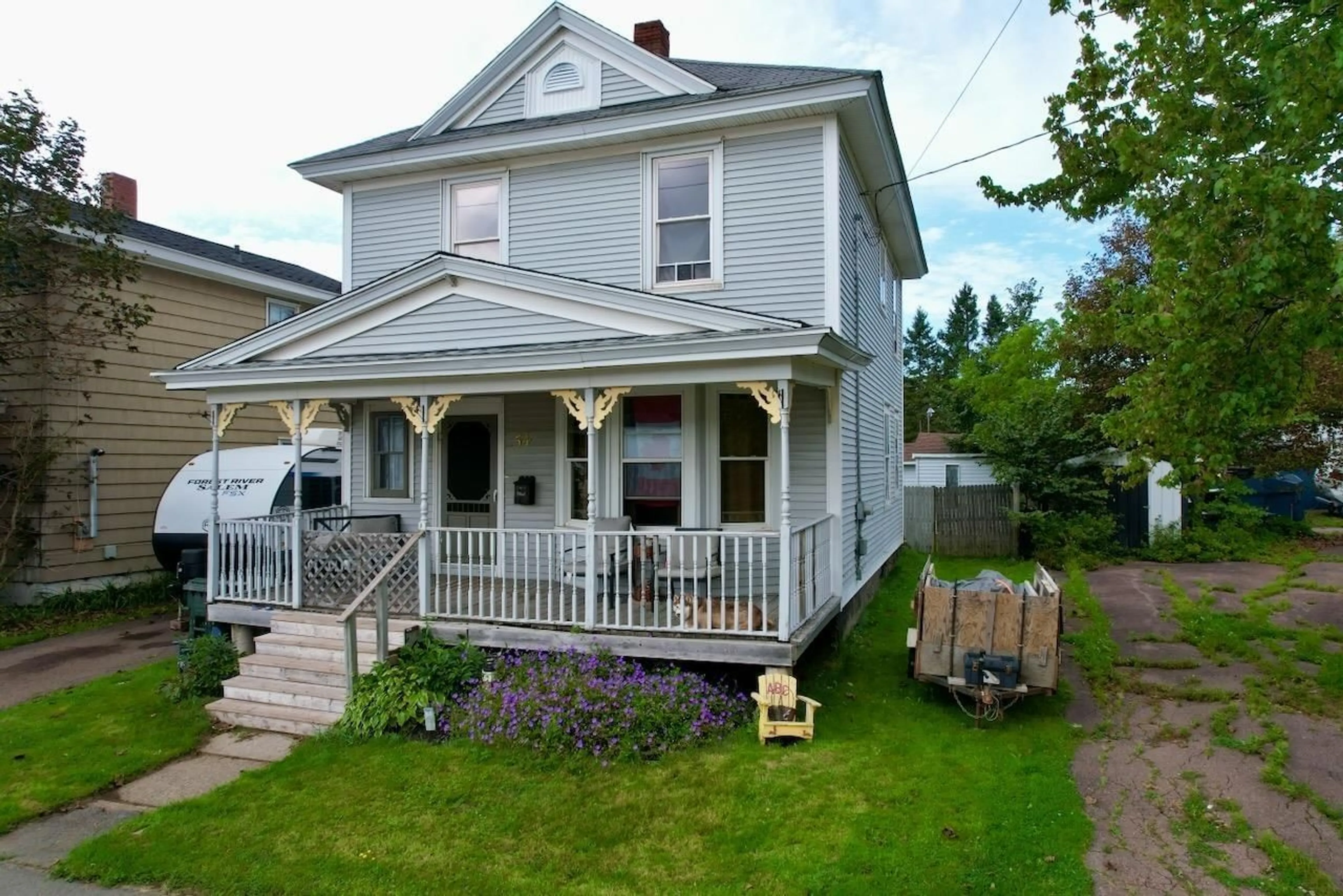 Home with vinyl exterior material, street for 54 Prince Arthur St, Amherst Nova Scotia B4H 1W1