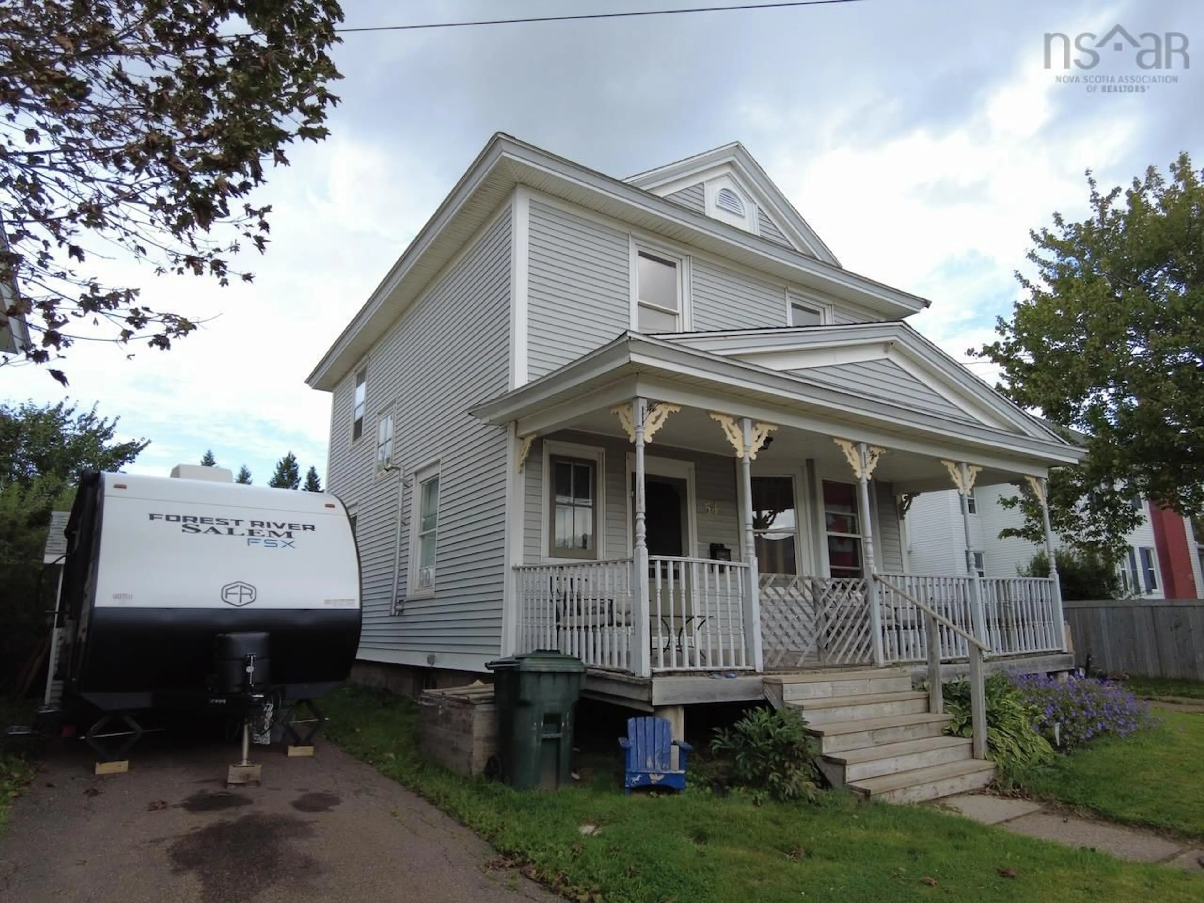 Home with vinyl exterior material, street for 54 Prince Arthur St, Amherst Nova Scotia B4H 1W1