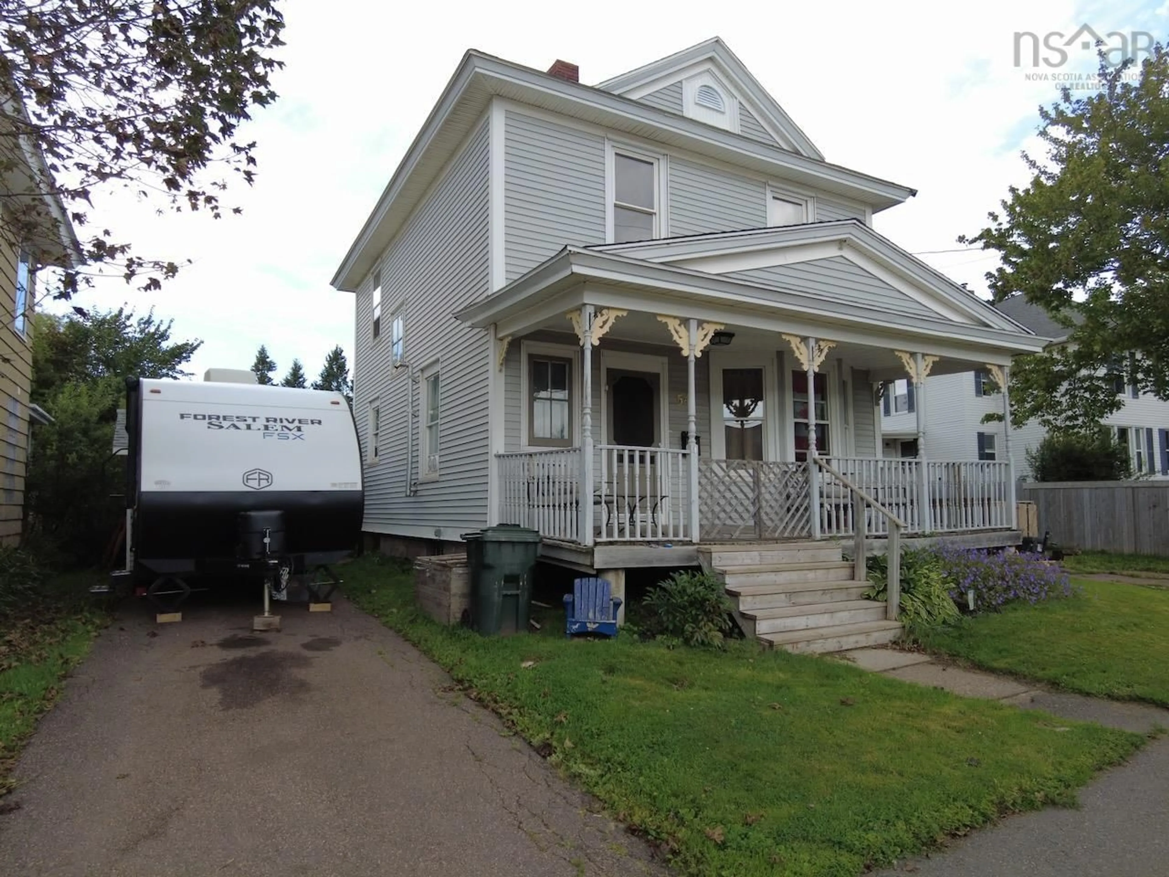 Home with vinyl exterior material, street for 54 Prince Arthur St, Amherst Nova Scotia B4H 1W1