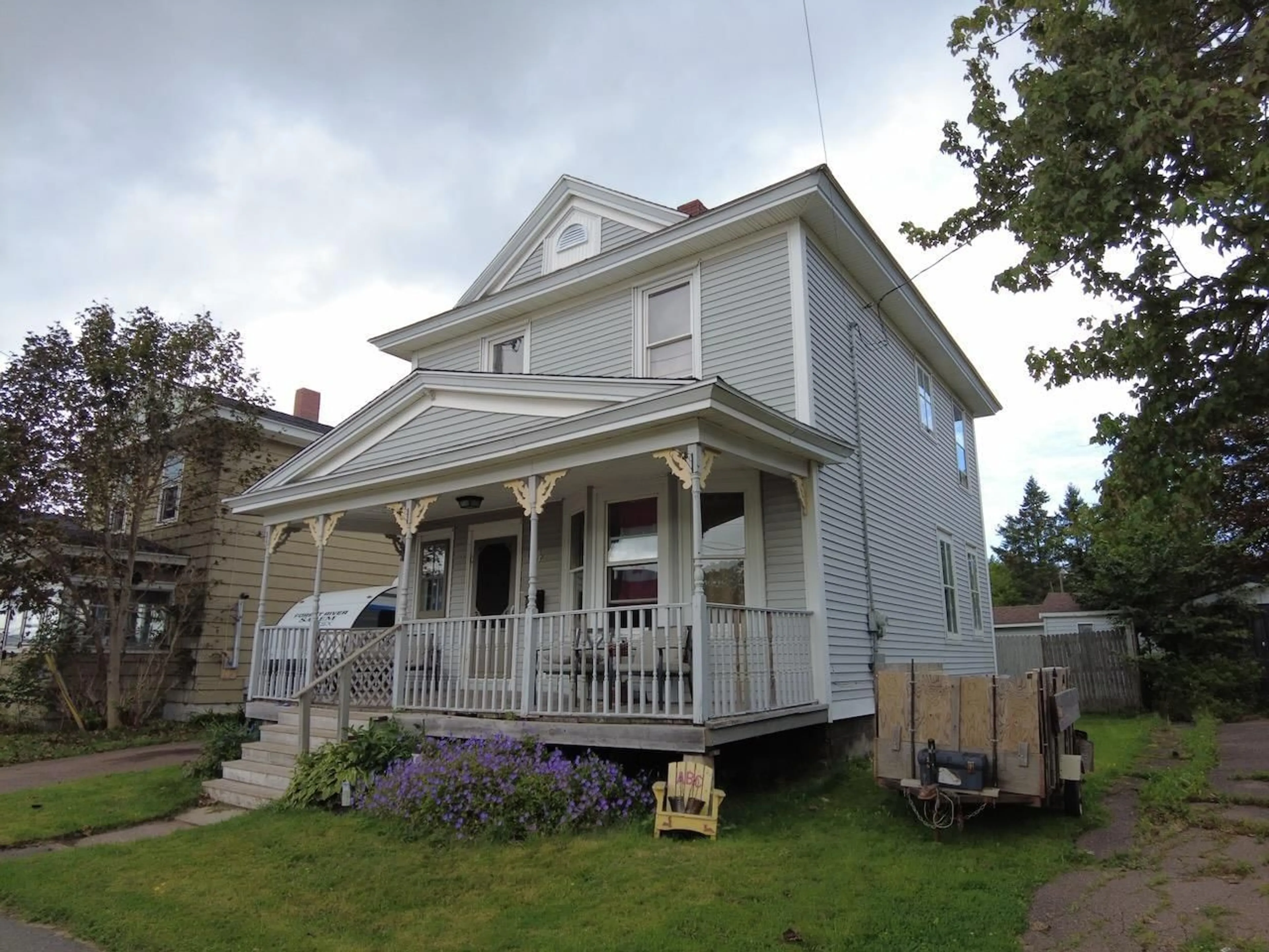 Home with vinyl exterior material, street for 54 Prince Arthur St, Amherst Nova Scotia B4H 1W1