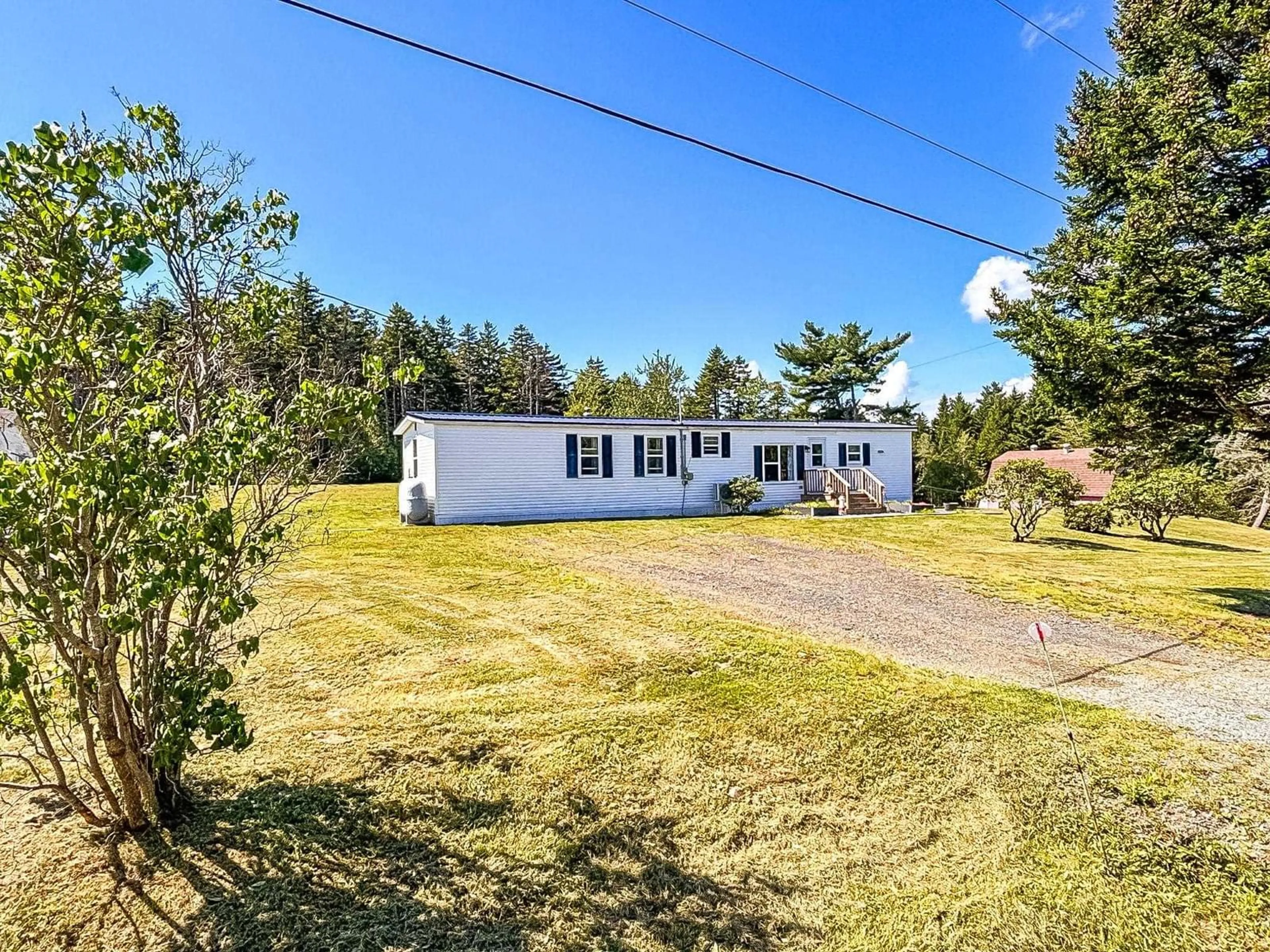 A pic from outside/outdoor area/front of a property/back of a property/a pic from drone, water/lake/river/ocean view for 1388 New Cumberland Rd, Lake Centre Nova Scotia B0R 1G0