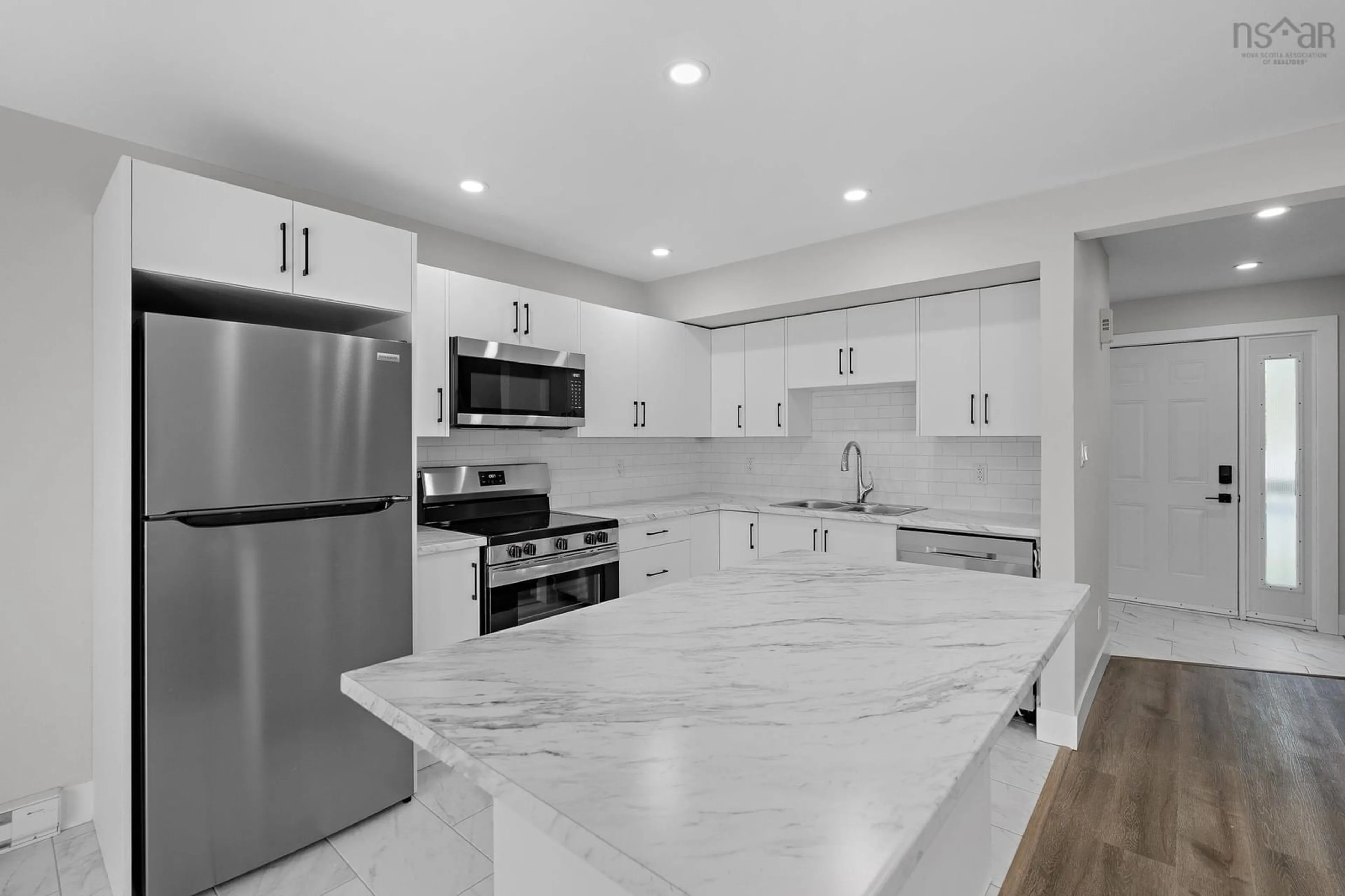 Open concept kitchen, ceramic/tile floor for 114-116 Thornhill Dr, Halifax Nova Scotia B3R 2J3