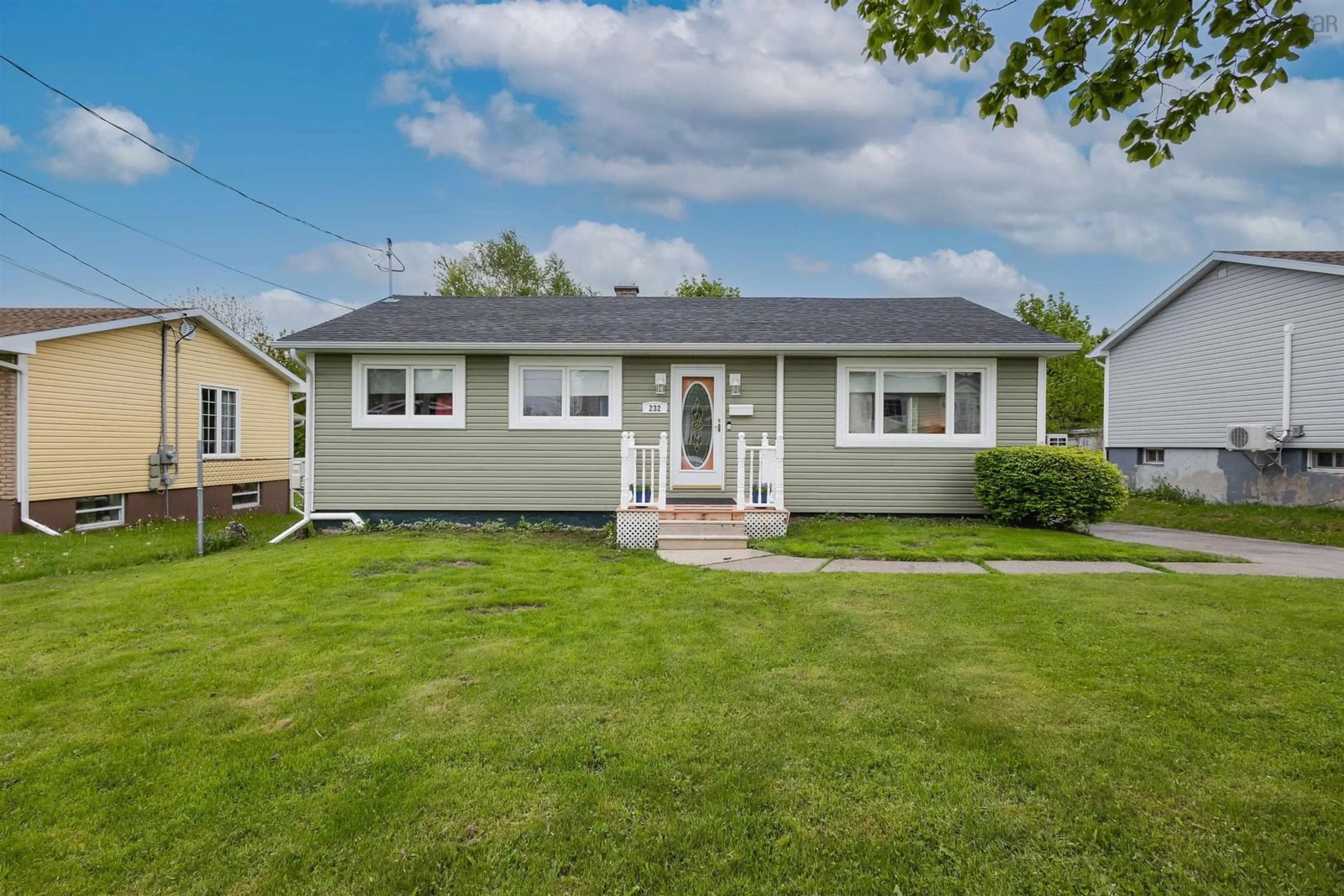 Home with vinyl exterior material, street for 232 Cusack Dr, Sydney Nova Scotia B1P 3W7