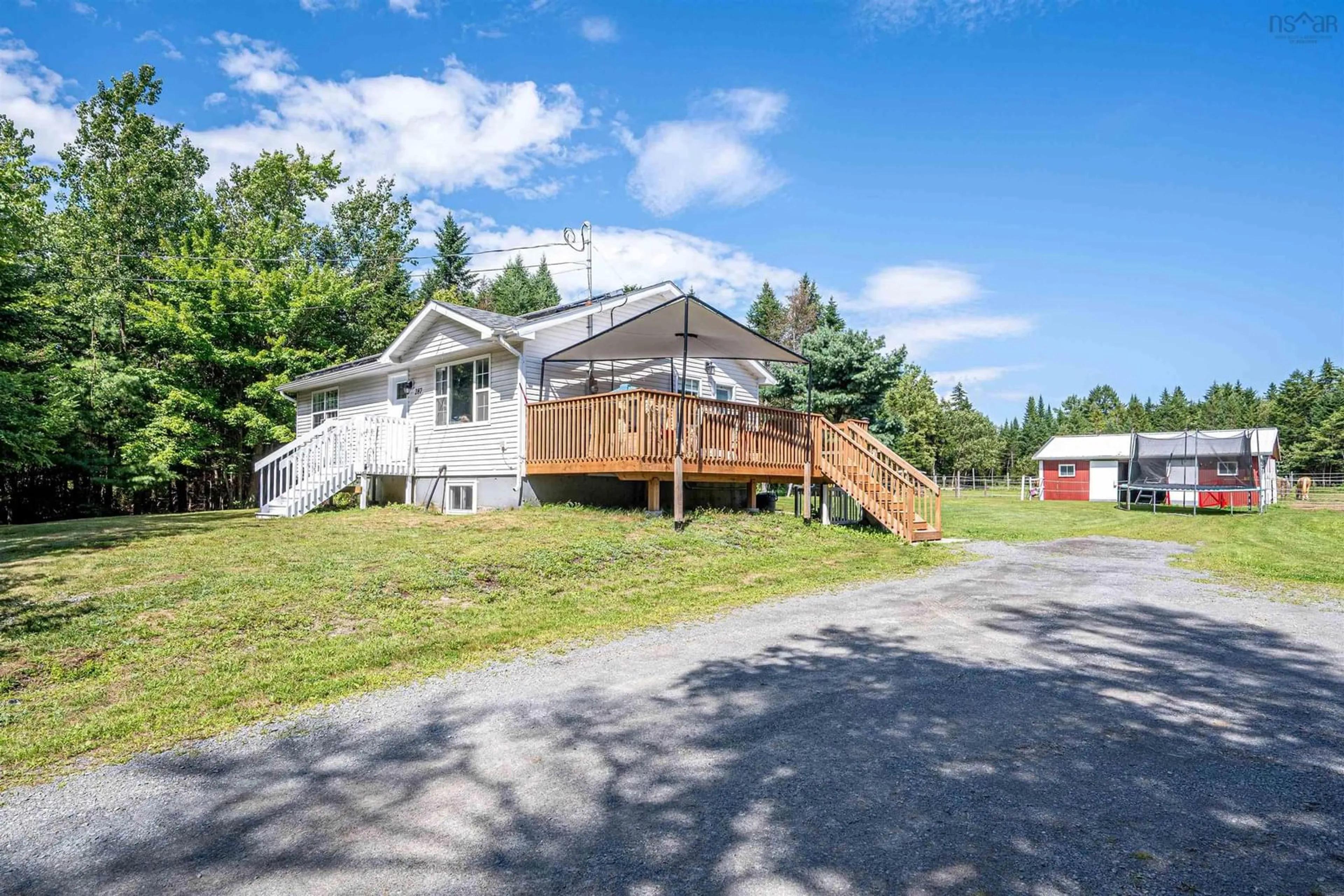 A pic from outside/outdoor area/front of a property/back of a property/a pic from drone, water/lake/river/ocean view for Highway 1 #287, Mount Uniacke Nova Scotia B0N 1Z0