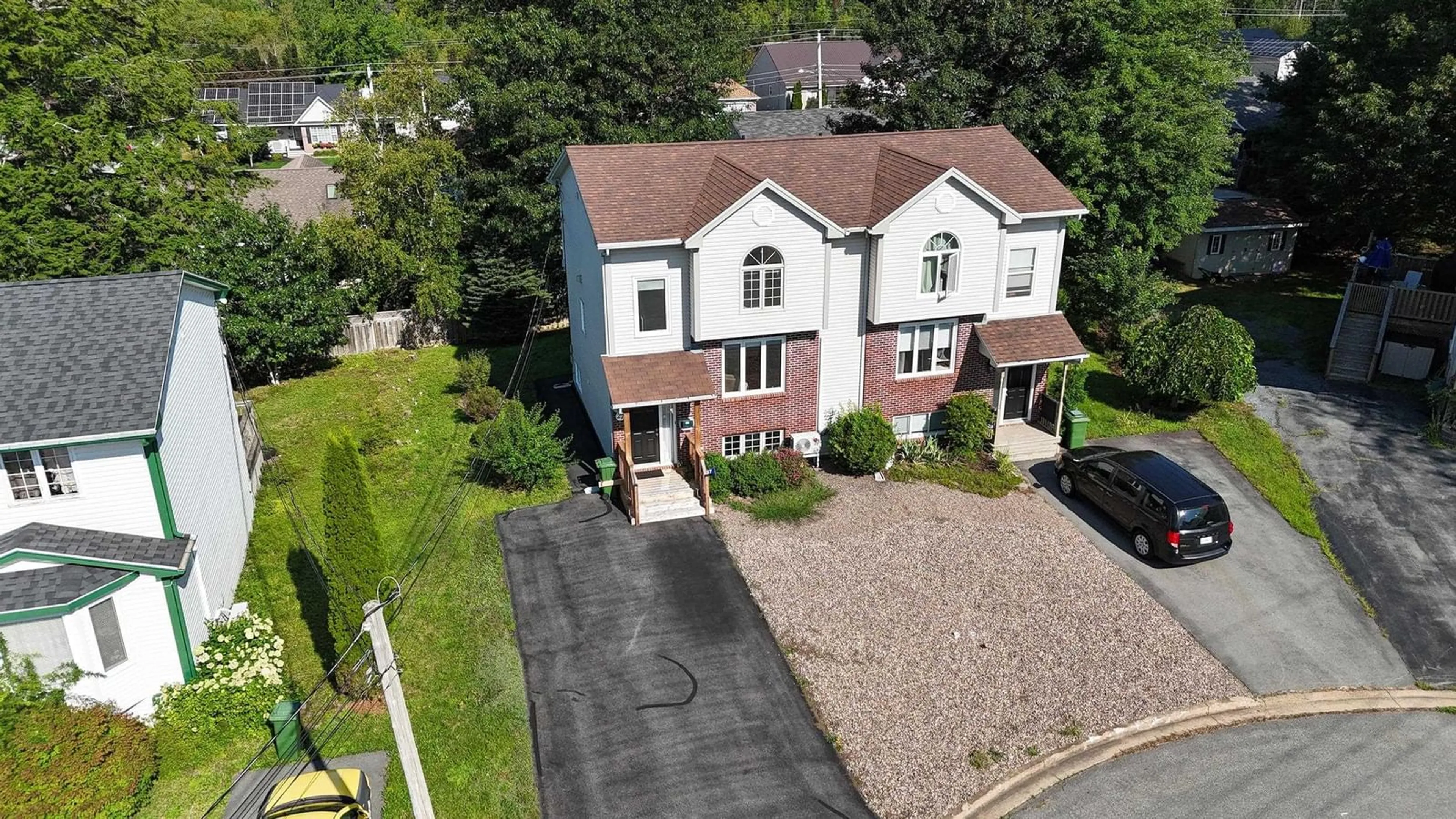 A pic from outside/outdoor area/front of a property/back of a property/a pic from drone, street for 27 Willowbend Crt, Bridgewater Nova Scotia B4V 3V9