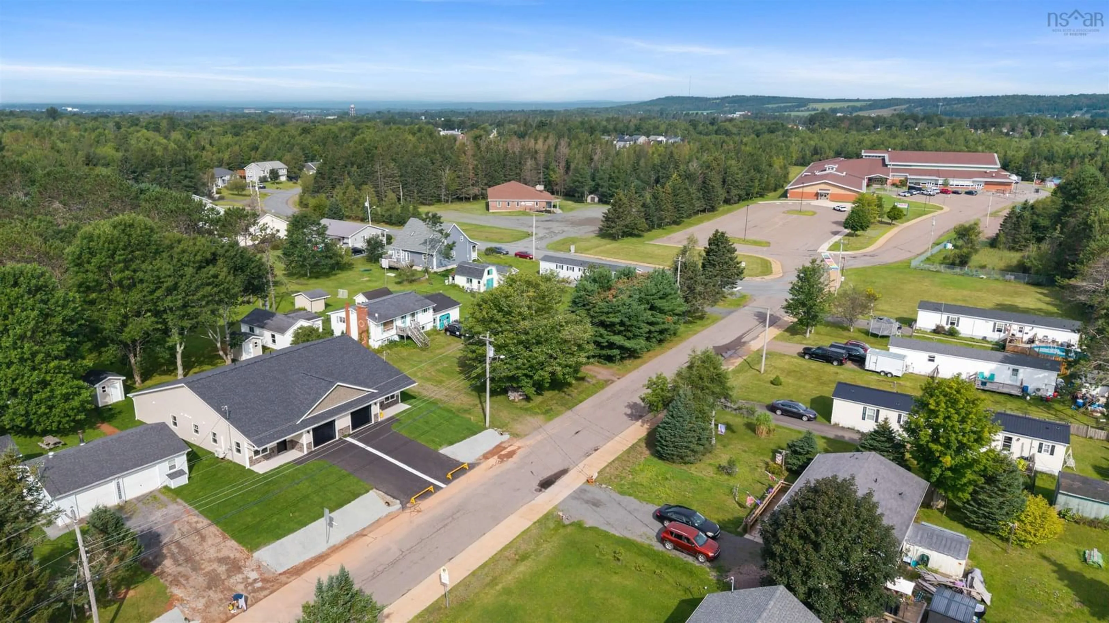 A pic from outside/outdoor area/front of a property/back of a property/a pic from drone, mountain view for 17 Sunset Lane Valley, Valley Nova Scotia B6L 4J9
