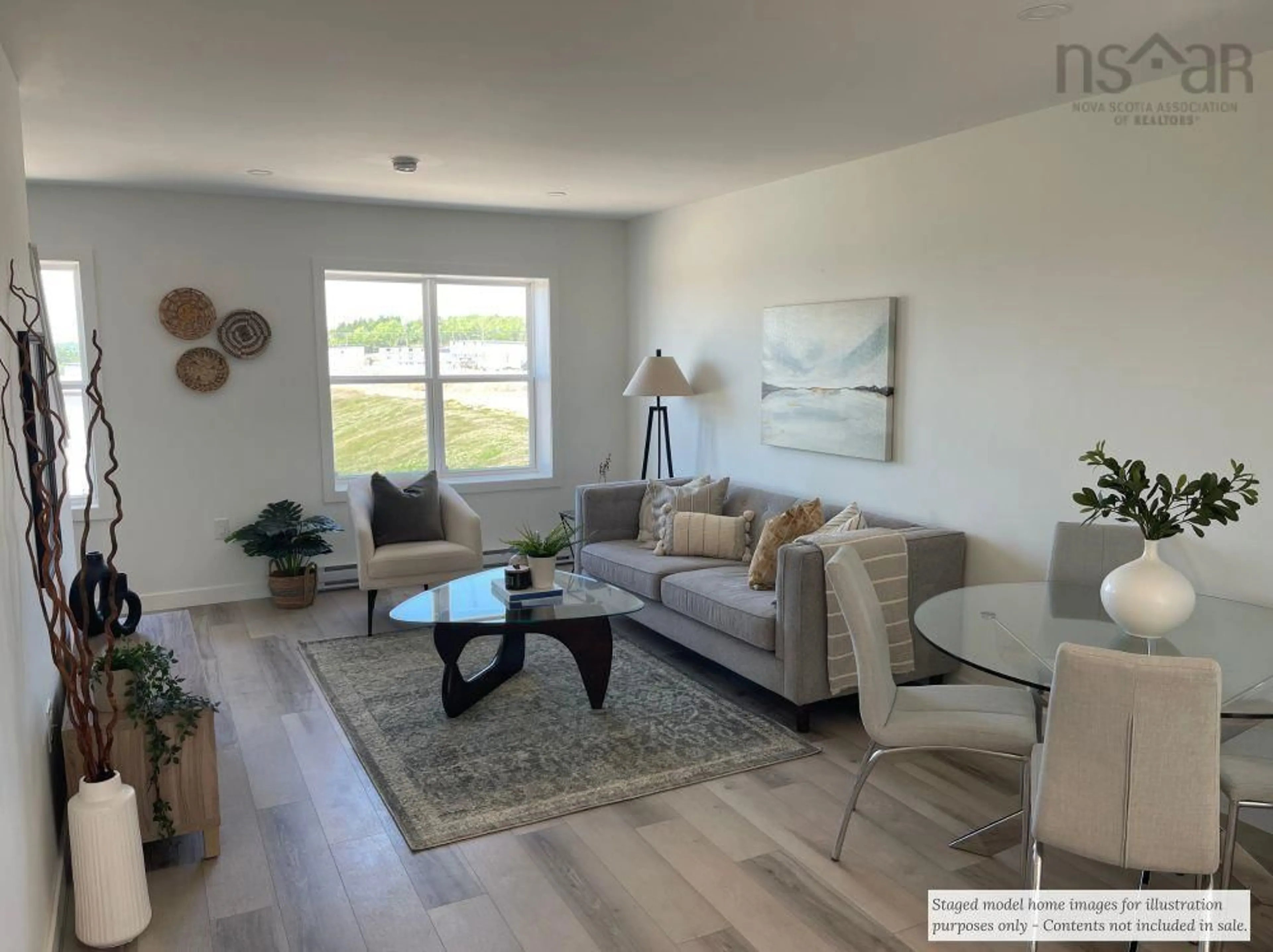Living room with furniture, wood/laminate floor for 145 Noah Ave #NH12, Dartmouth Nova Scotia B2Y 0G8