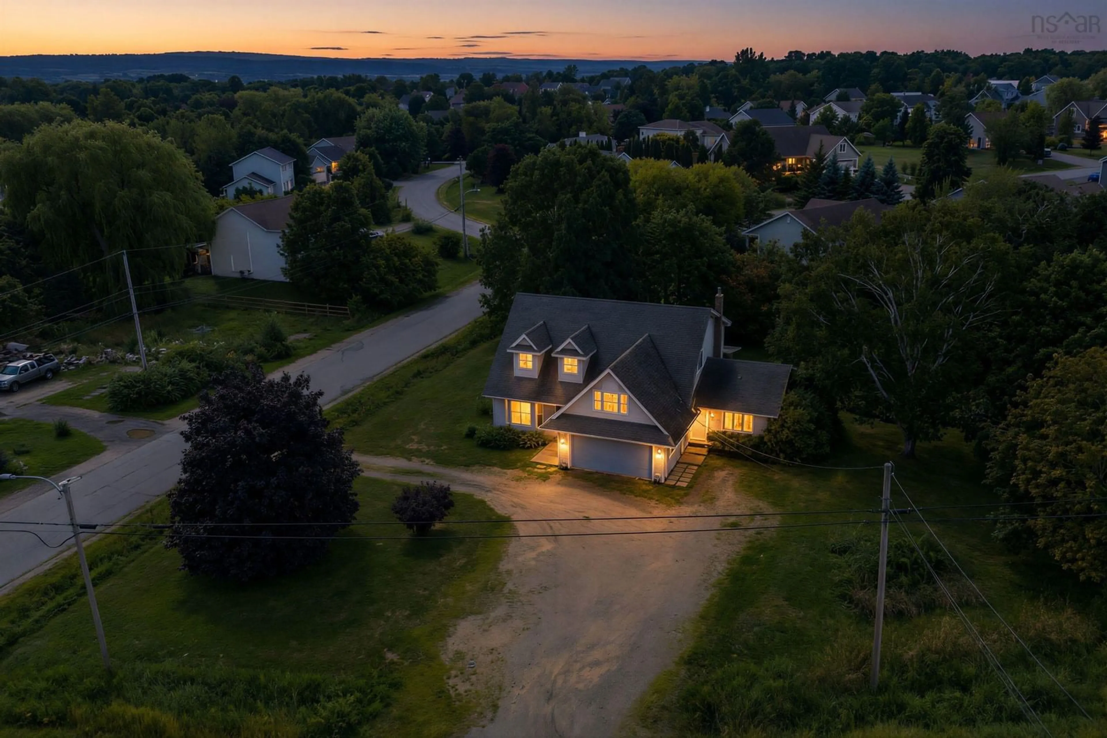 A pic from outside/outdoor area/front of a property/back of a property/a pic from drone, street for 1141 Highway 358, Port Williams Nova Scotia B0P 1T0