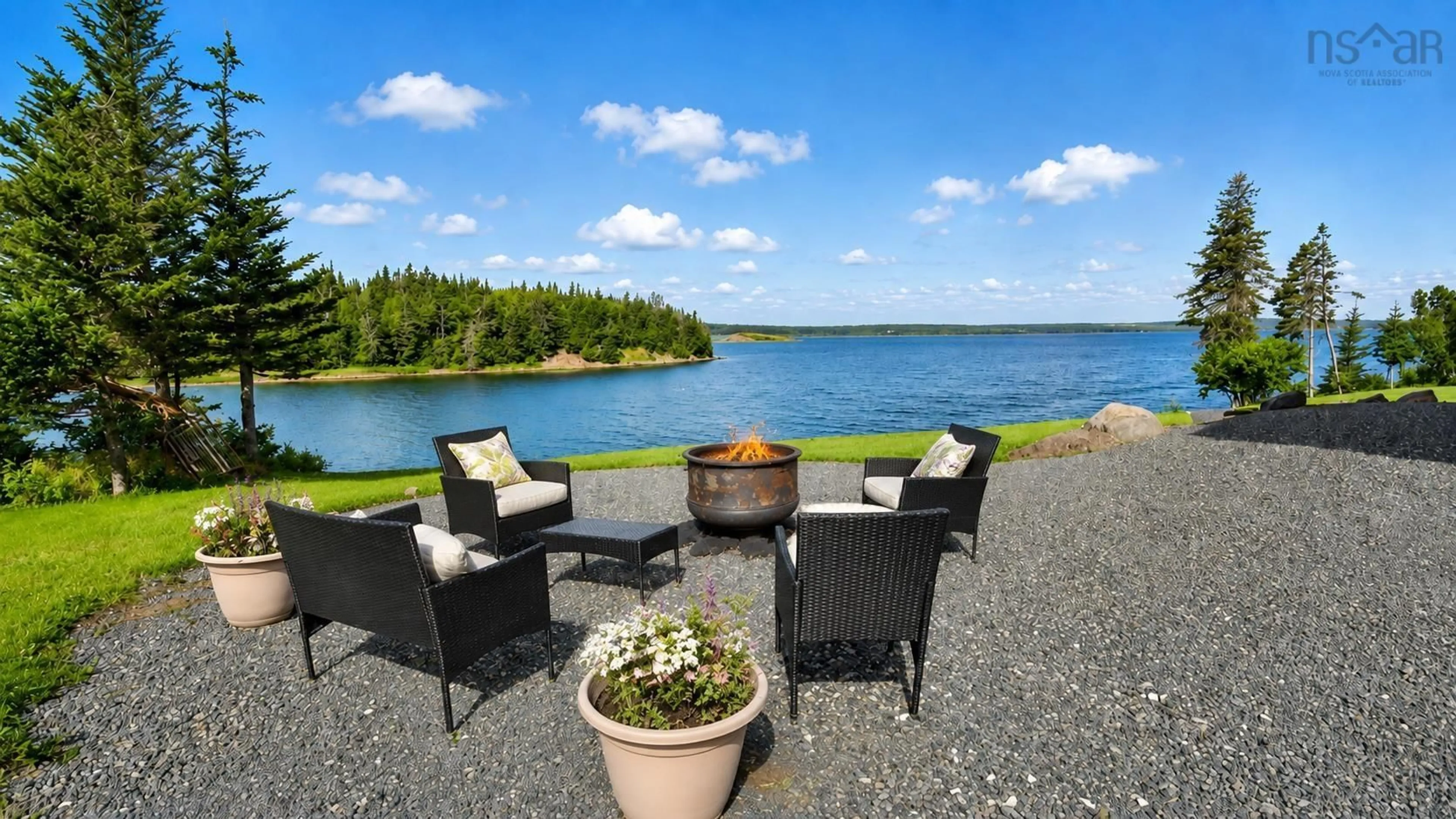 Patio, water/lake/river/ocean view for 325 South Head Rd, South Head Nova Scotia B1B 0A1