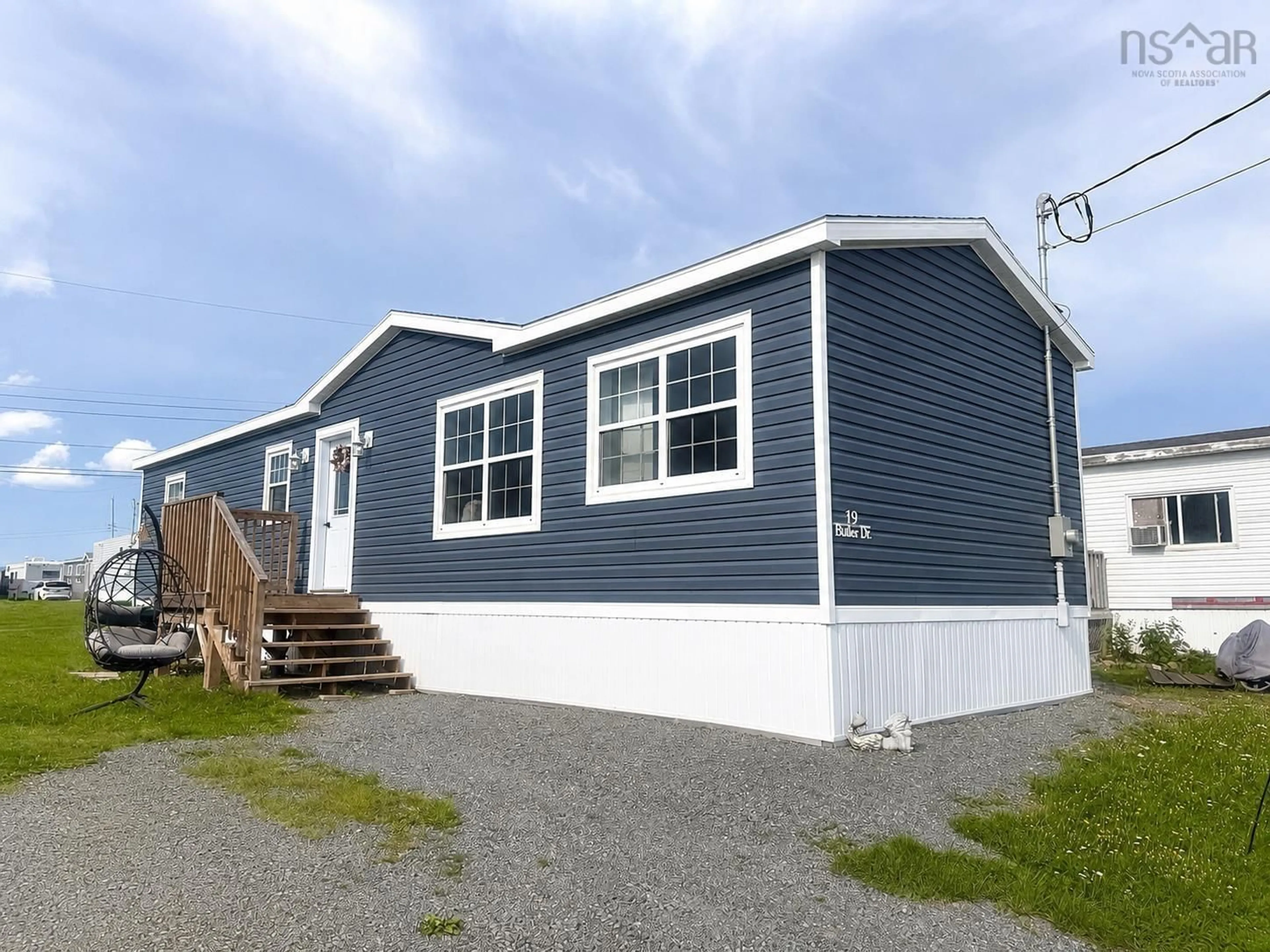 Home with vinyl exterior material, street for 19 Butler Dr, Bible Hill Nova Scotia B2N 5M9
