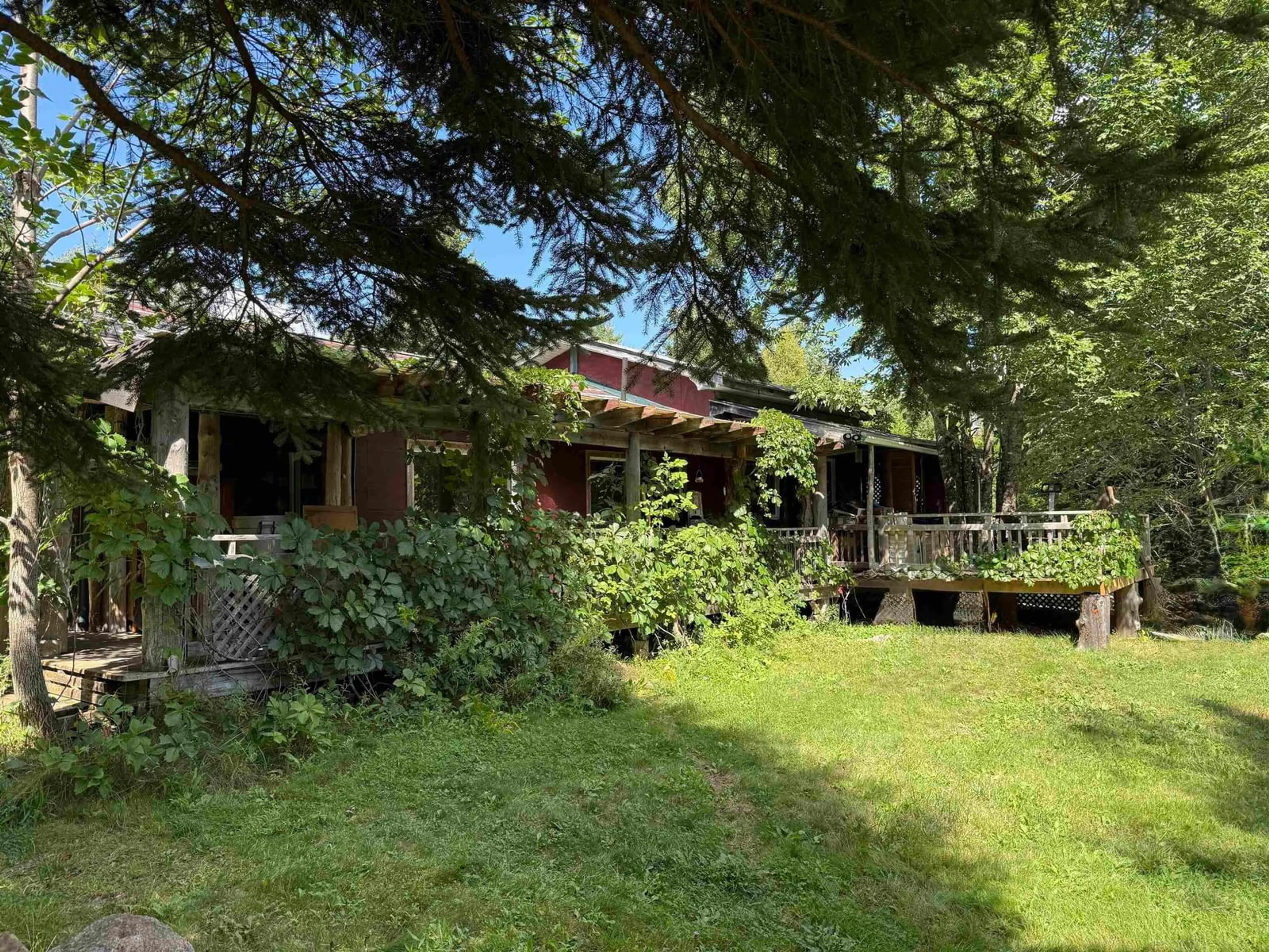 A pic from outside/outdoor area/front of a property/back of a property/a pic from drone, forest/trees view for 1368 East Dalhousie Rd, East Dalhousie Nova Scotia B0R 1H0