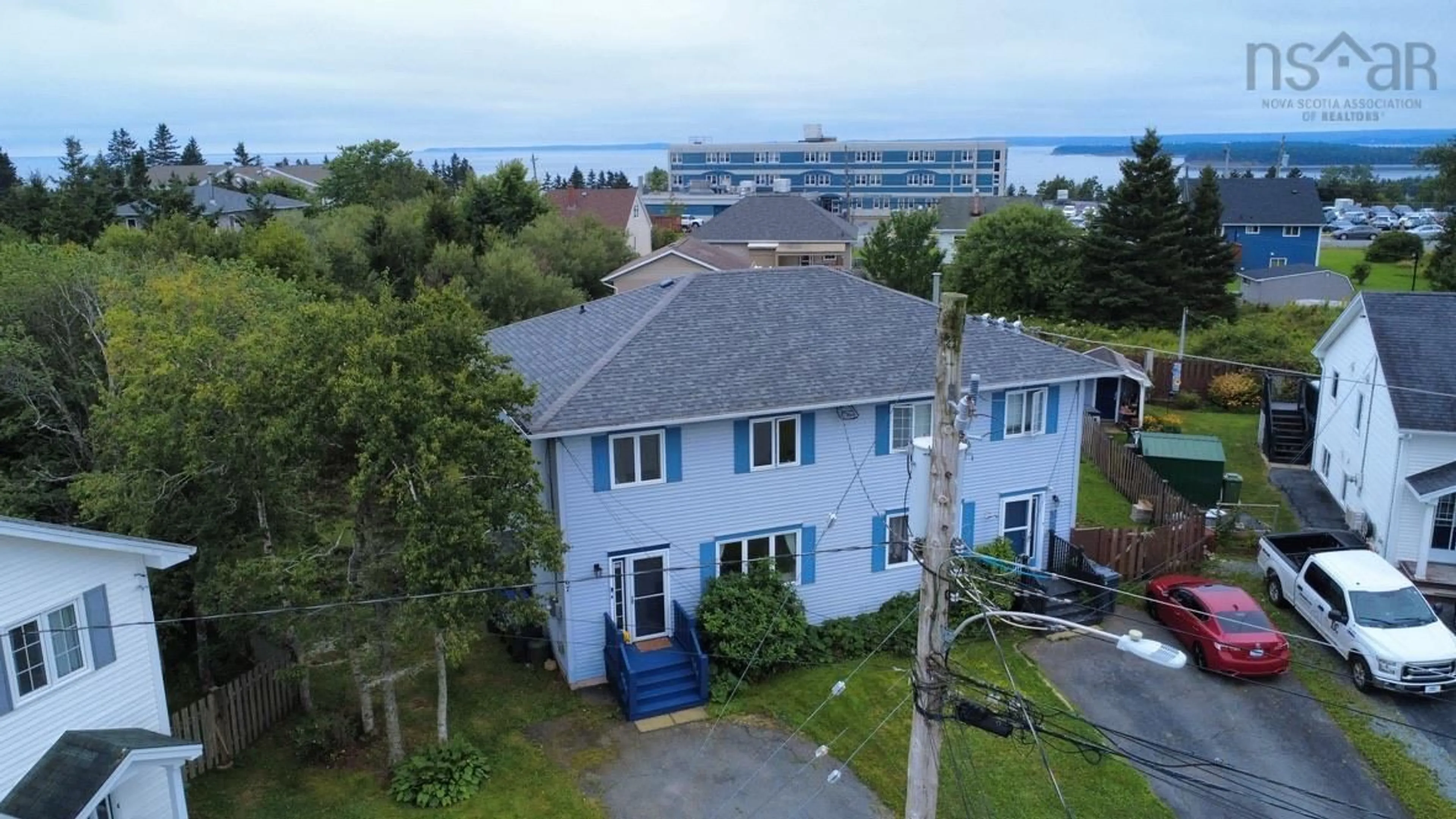 A pic from outside/outdoor area/front of a property/back of a property/a pic from drone, water/lake/river/ocean view for 67 Thorncrest Crt, Eastern Passage Nova Scotia B3G 1N4