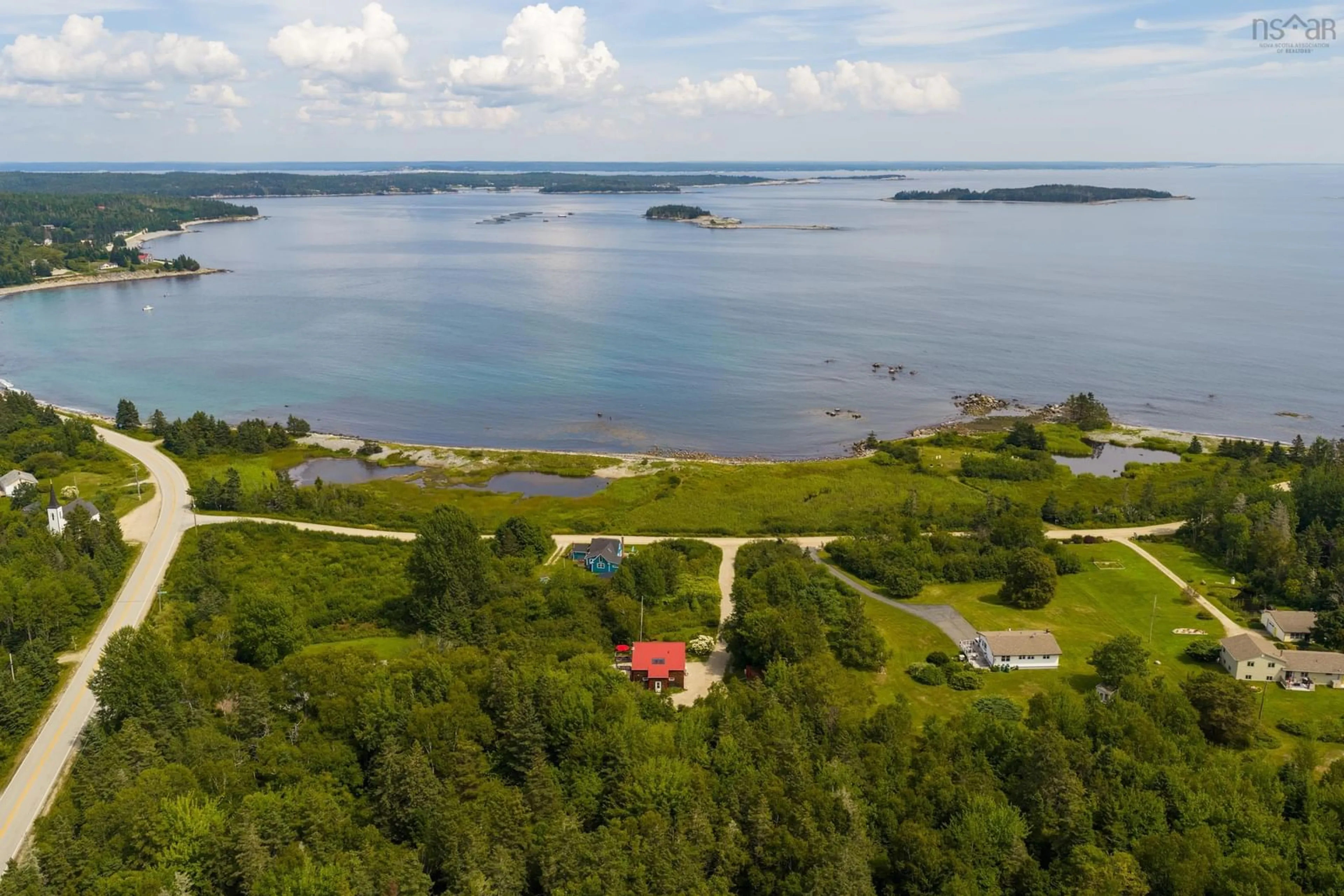 A pic from outside/outdoor area/front of a property/back of a property/a pic from drone, water/lake/river/ocean view for 30 Backman Rd, Bayswater Nova Scotia B0J 1T0