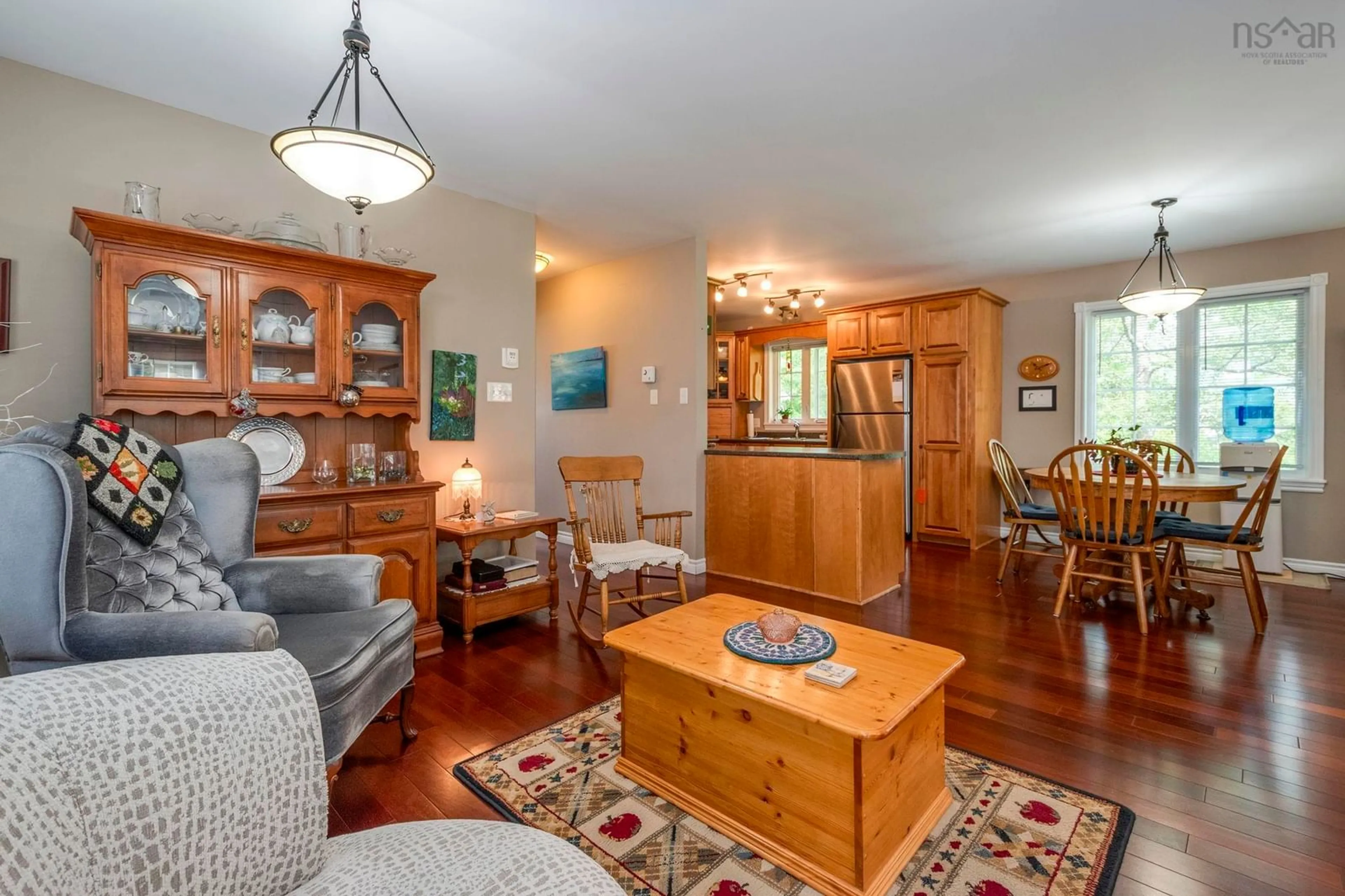 Living room with furniture, wood/laminate floor for 59 Martha St, Pictou Nova Scotia B0K 1H0