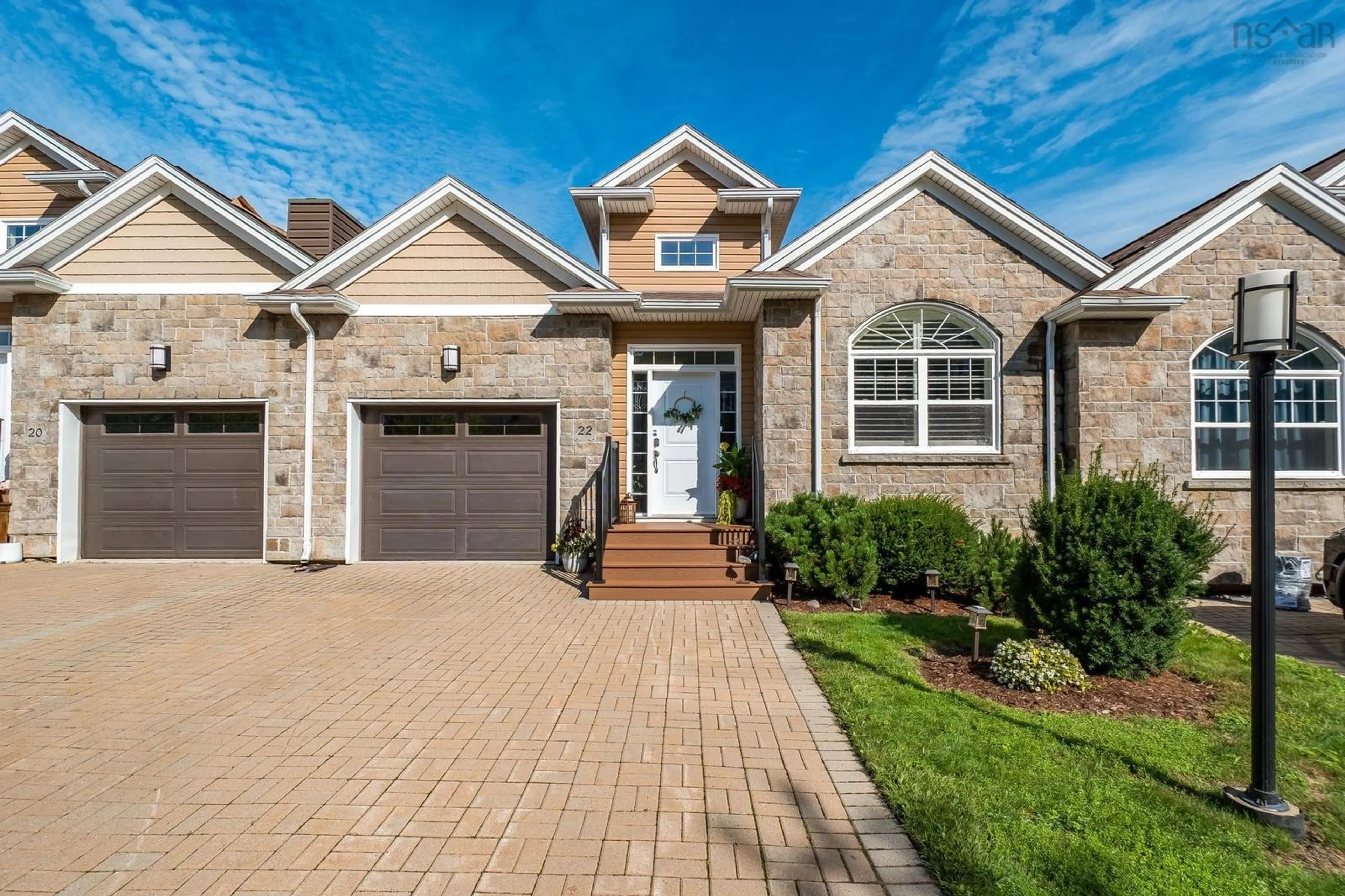 Home with brick exterior material, street for 22 Chaucer Lane, Timberlea Nova Scotia B3T 0H3