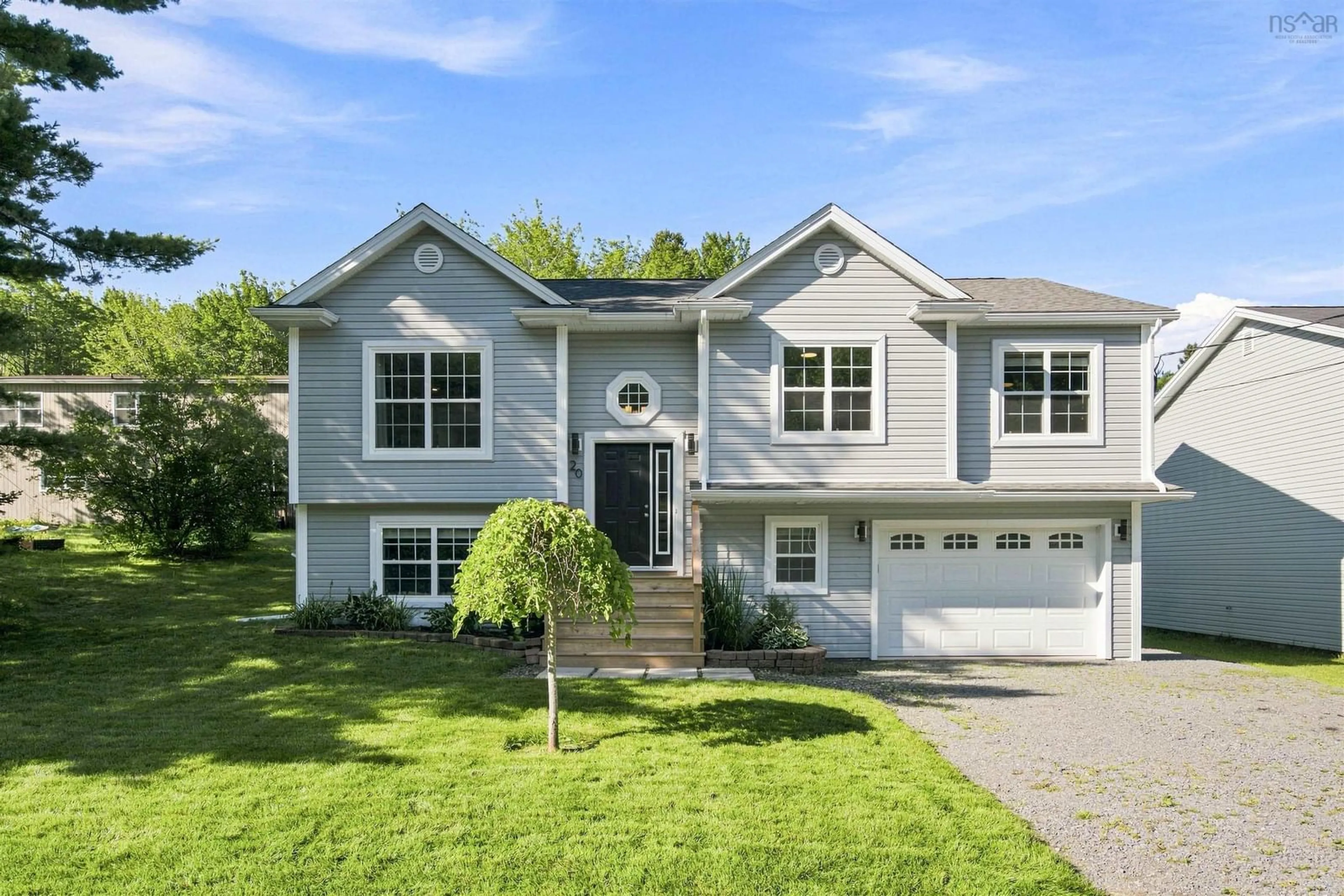 Home with vinyl exterior material, street for 20 Lakeland St, Beaver Bank Nova Scotia B4G 1A5