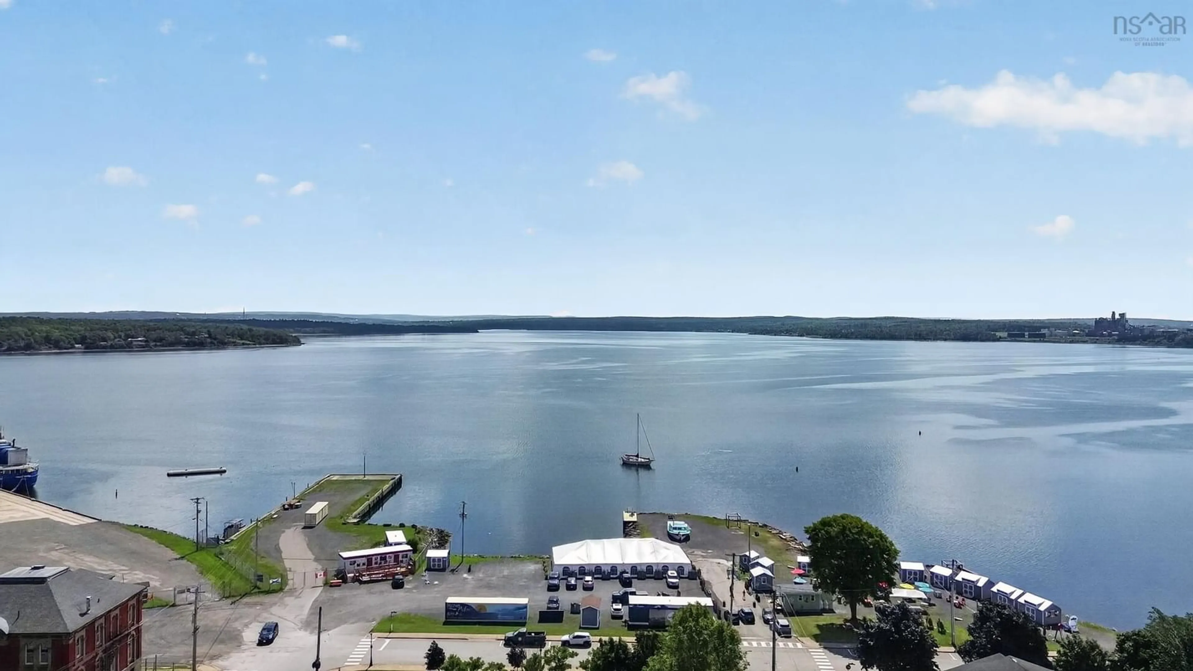 A pic from outside/outdoor area/front of a property/back of a property/a pic from drone, water/lake/river/ocean view for 23 Twining St, Pictou Nova Scotia B0K 1H0