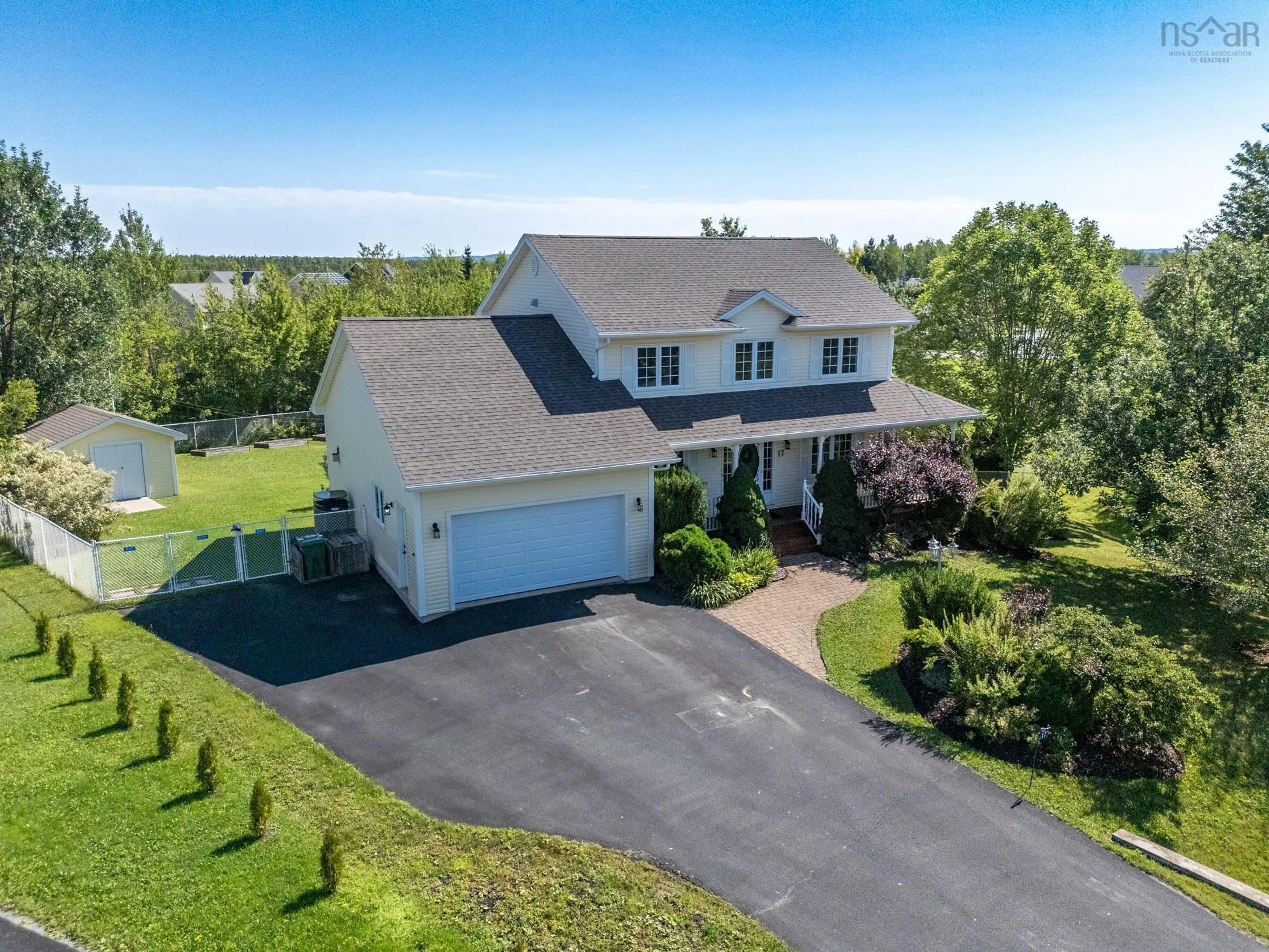 A pic from outside/outdoor area/front of a property/back of a property/a pic from drone, water/lake/river/ocean view for 17 Evergreen Cres, Lantz Nova Scotia B2S 1V9