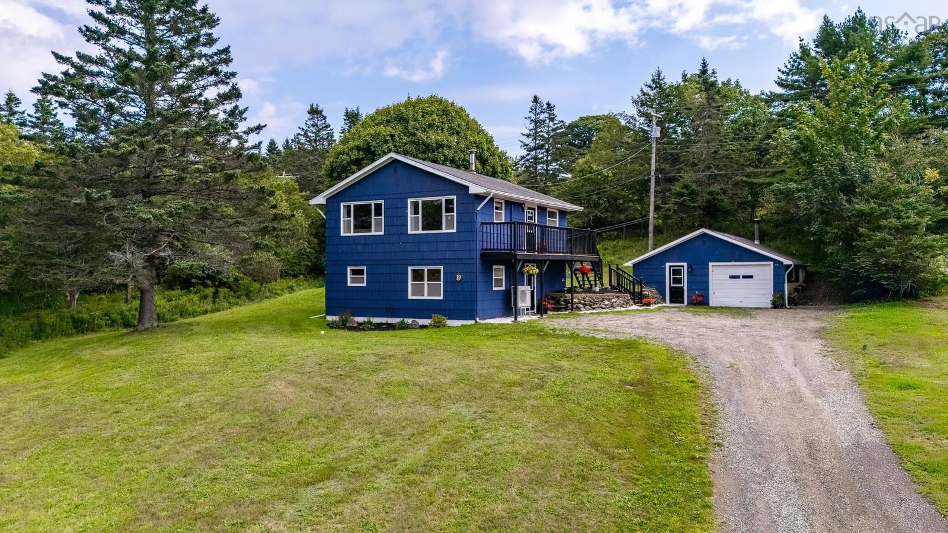 A pic from outside/outdoor area/front of a property/back of a property/a pic from drone, unknown for 19 Spruce Lane, Hebron Nova Scotia B5A 5Z6