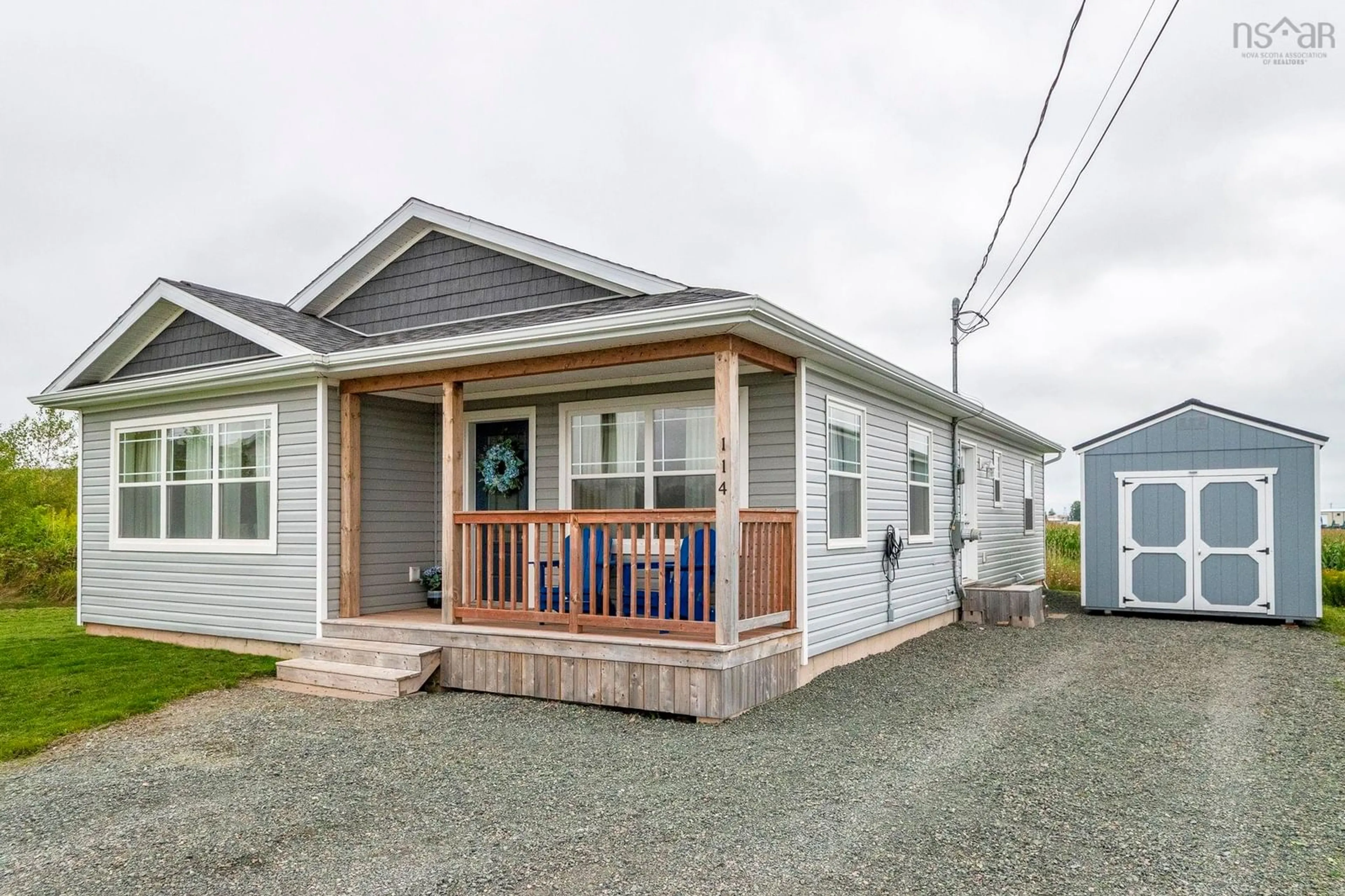Home with vinyl exterior material, street for 114 Board Landing Rd, Central Onslow Nova Scotia B6L 0C7