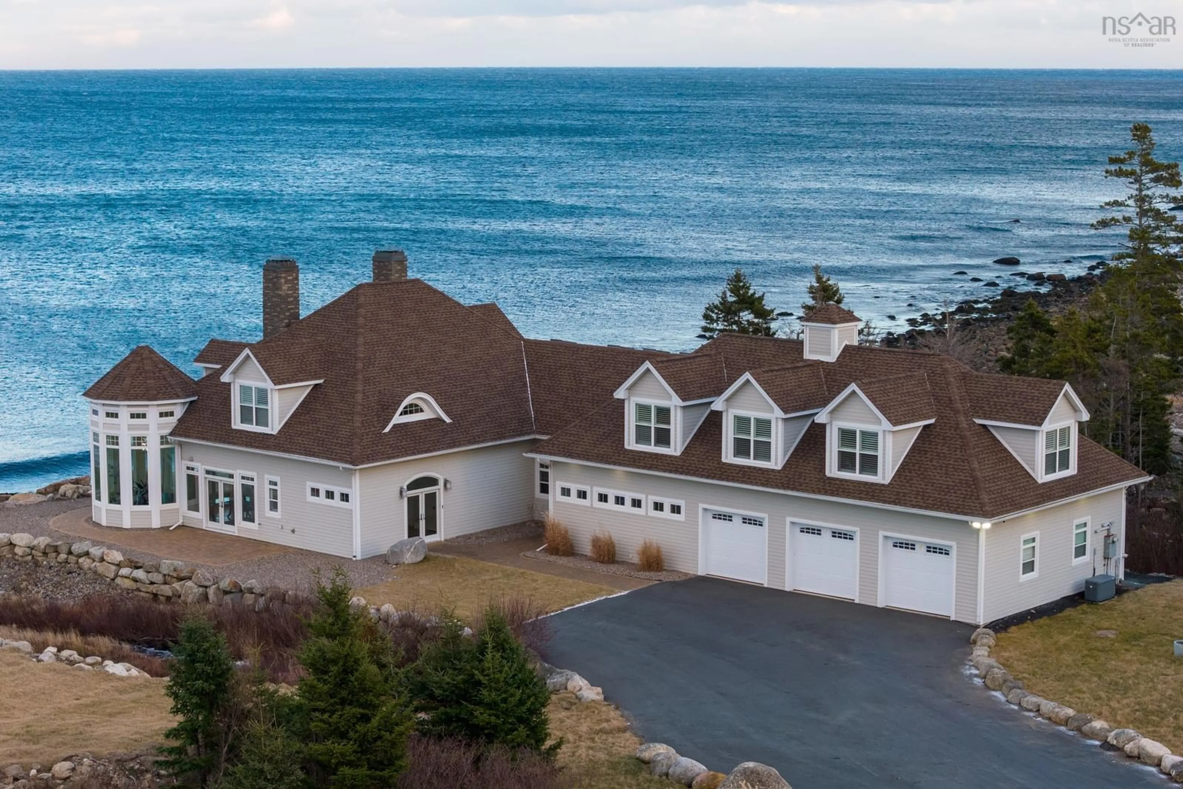 A pic from outside/outdoor area/front of a property/back of a property/a pic from drone, water/lake/river/ocean view for 446 Ketch Harbour Rd, Halibut Bay Nova Scotia B3V 1P7